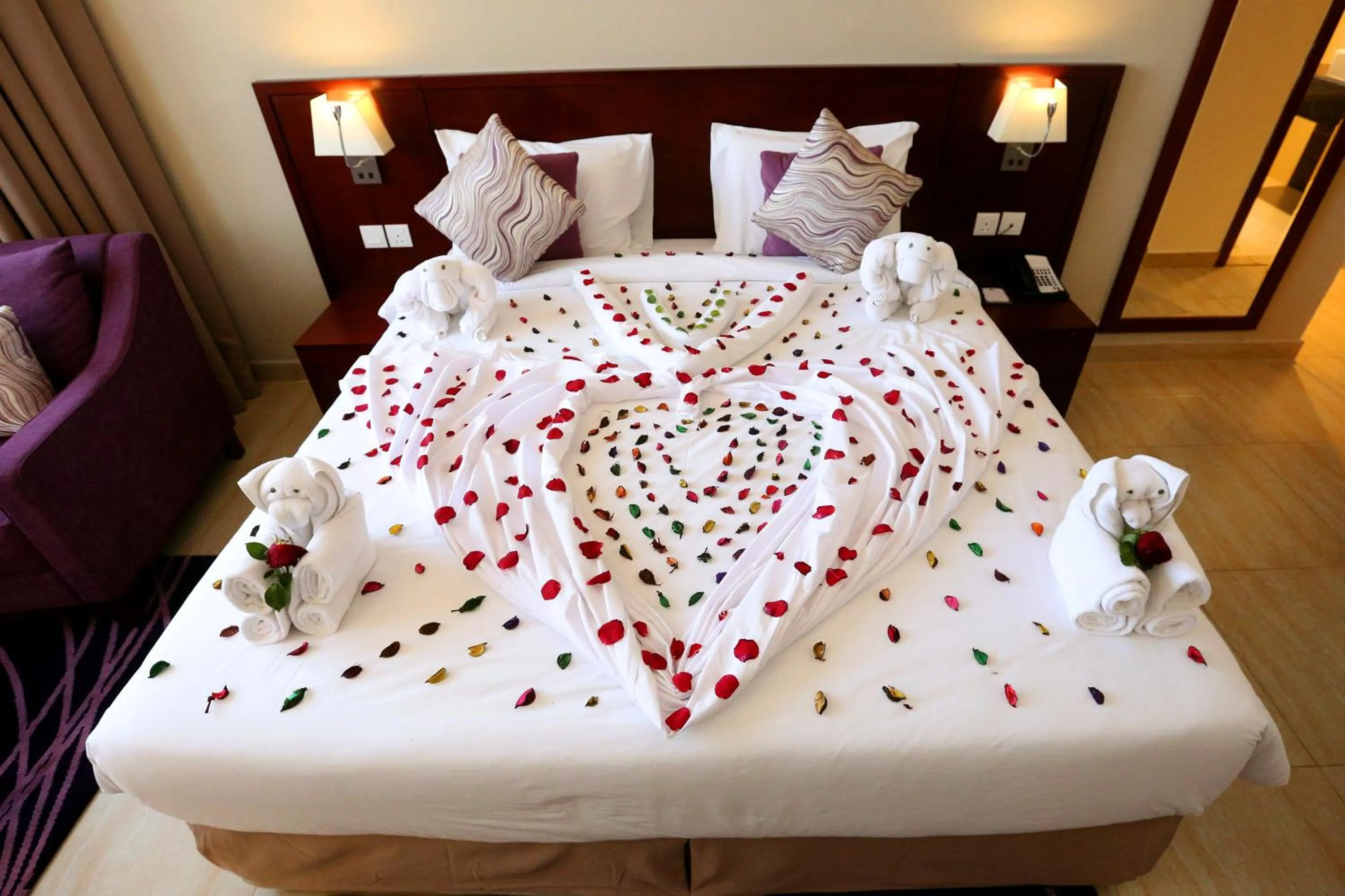 Bed in V Hotel Fujairah