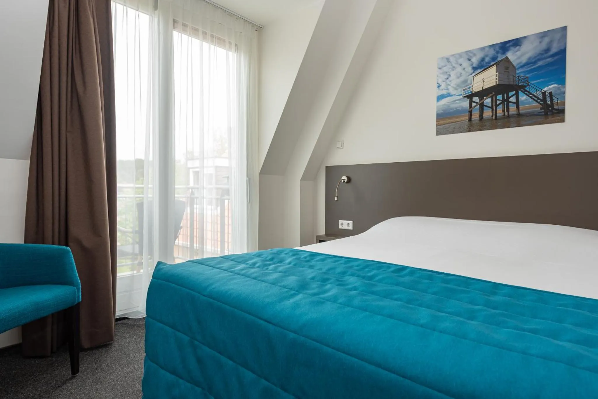 Balcony/Terrace, Bed in Hotelletje de Veerman