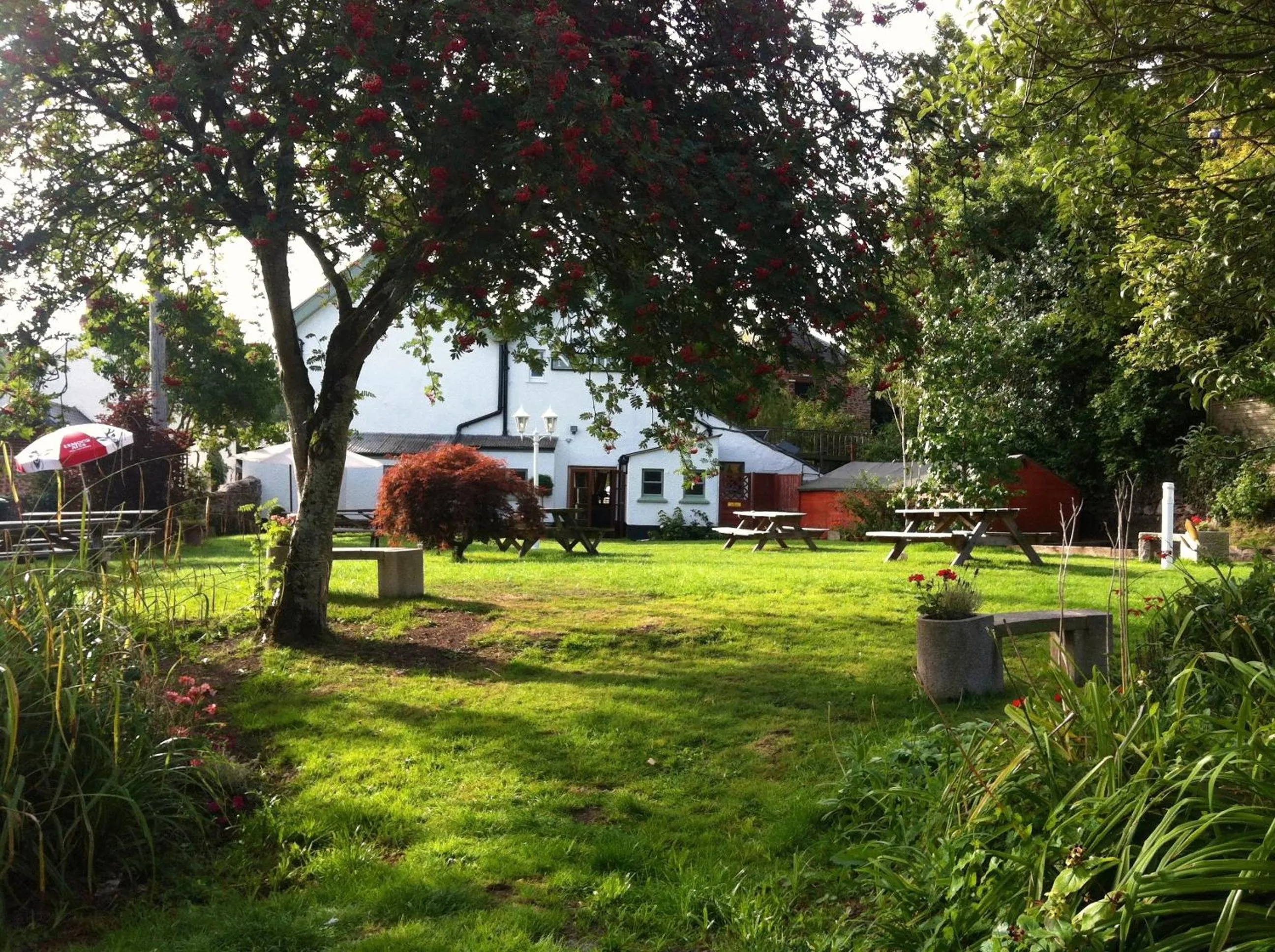 Garden in Notley Arms Inn Exmoor National Park