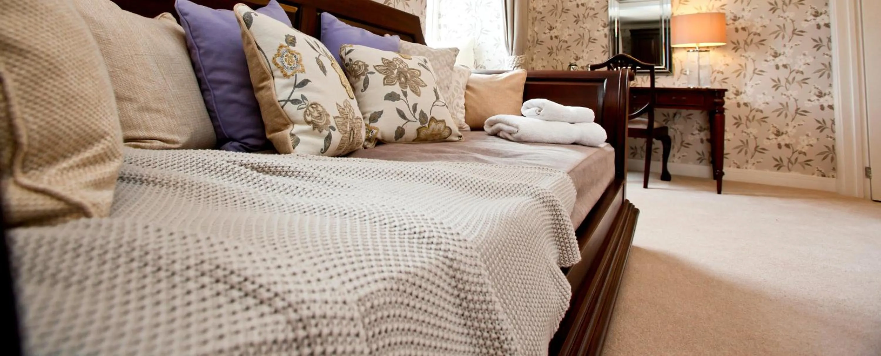 Decorative detail, Bed in Notley Arms Inn Exmoor National Park