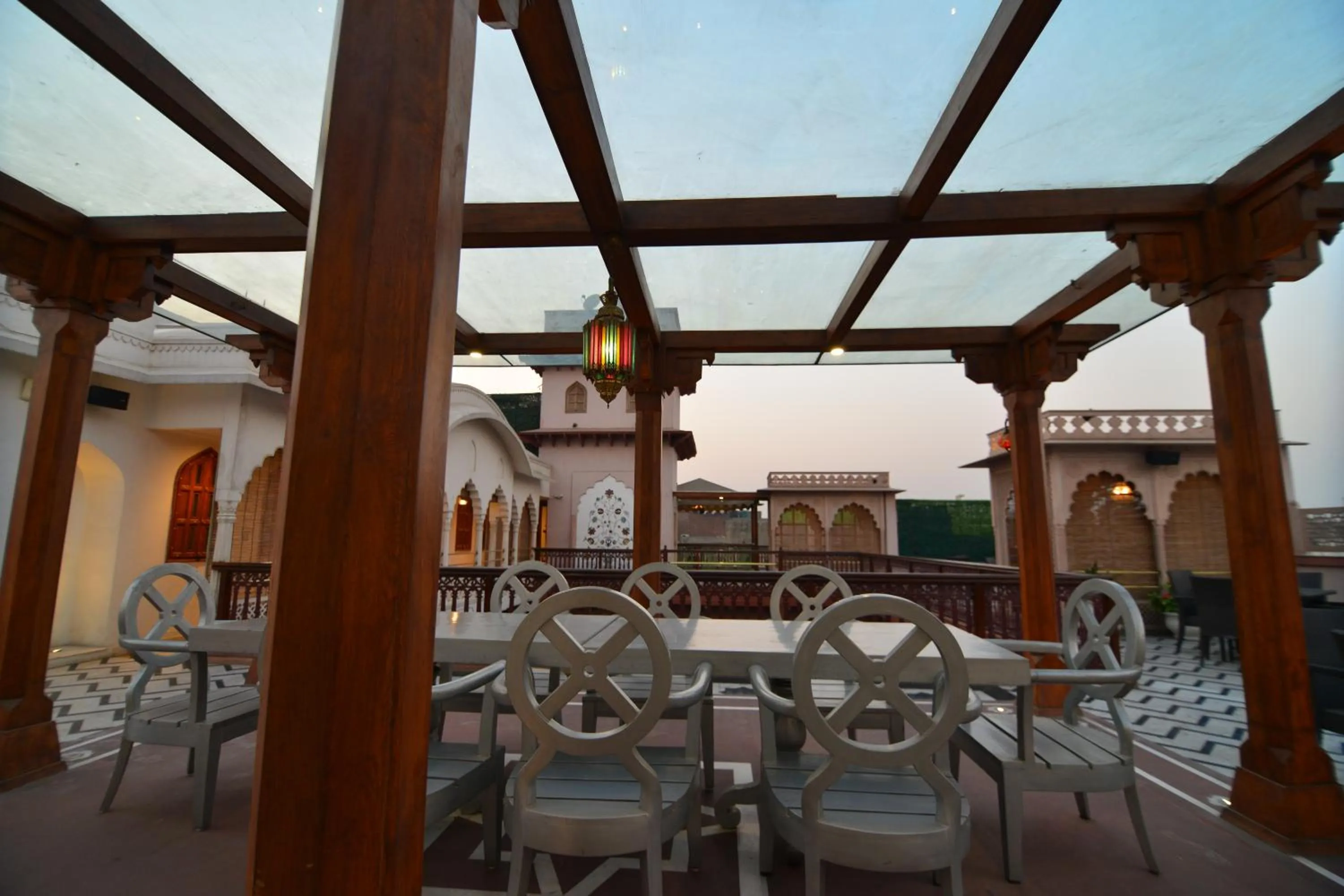 Balcony/Terrace in Haveli Dharampura & Golden Haveli- UNESCO awarded Boutique Heritage Hotel