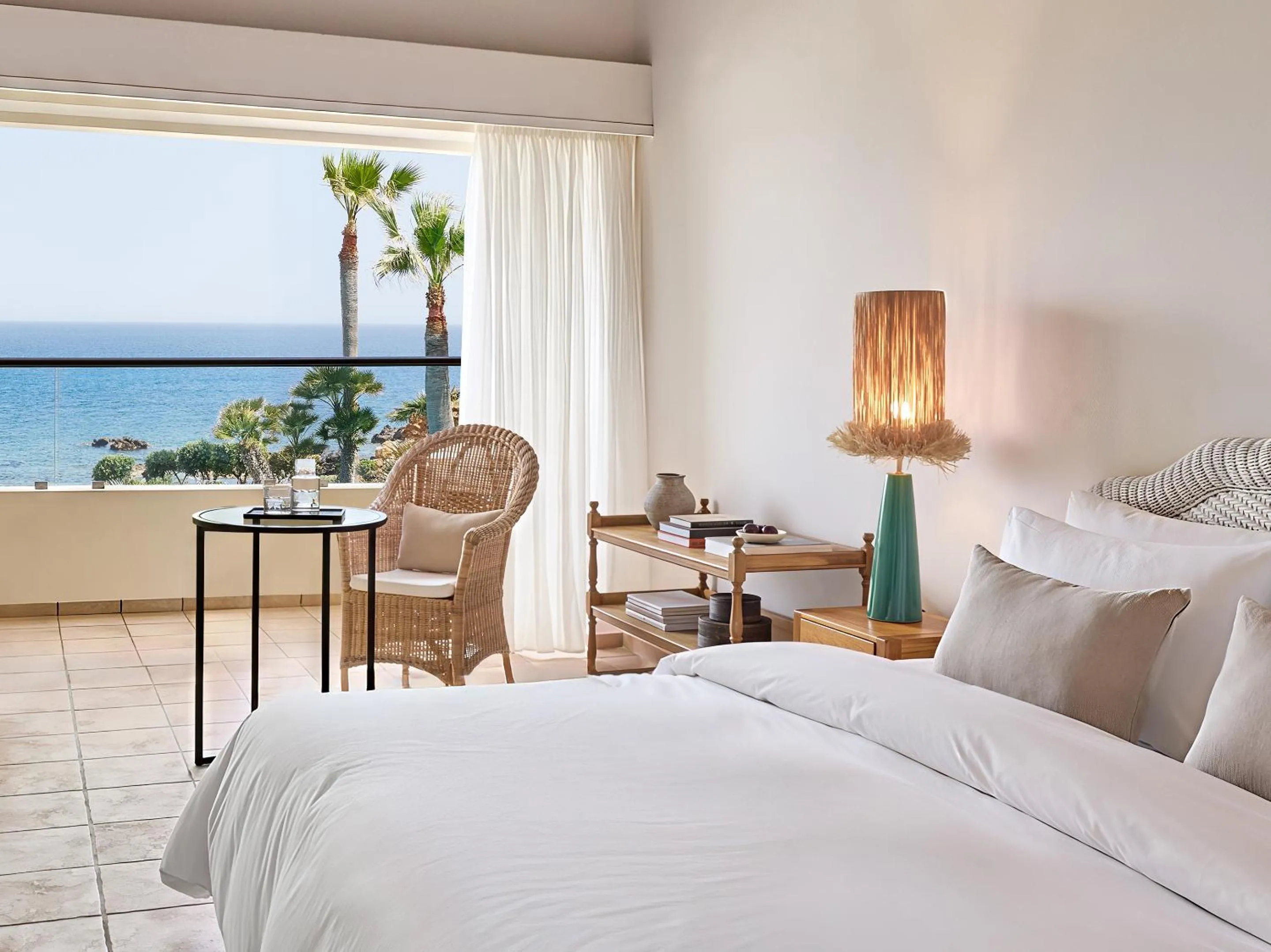 Bed in Grecotel Marine Palace & Aqua Park