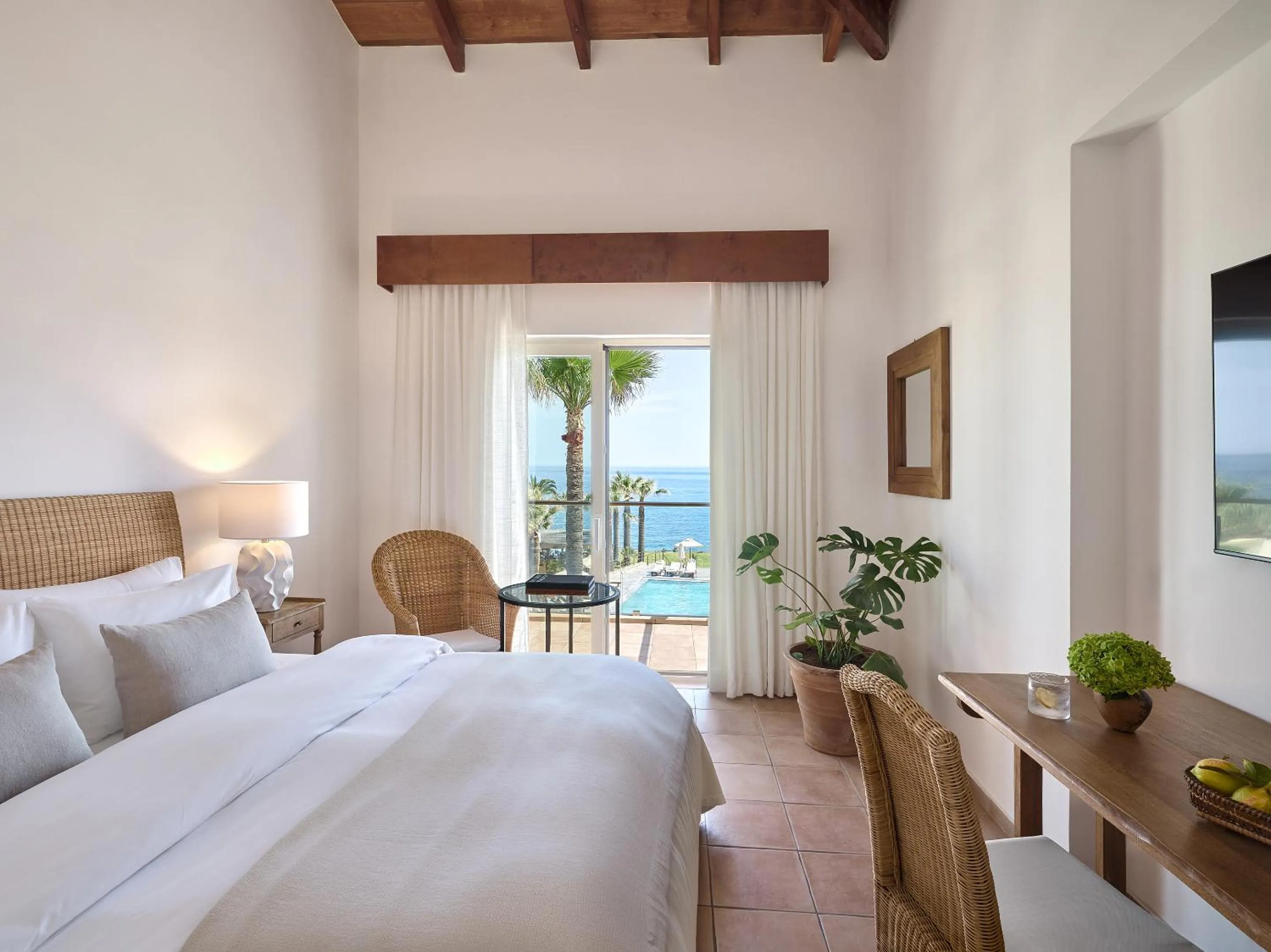 Bedroom, Bed in Grecotel Marine Palace & Aqua Park