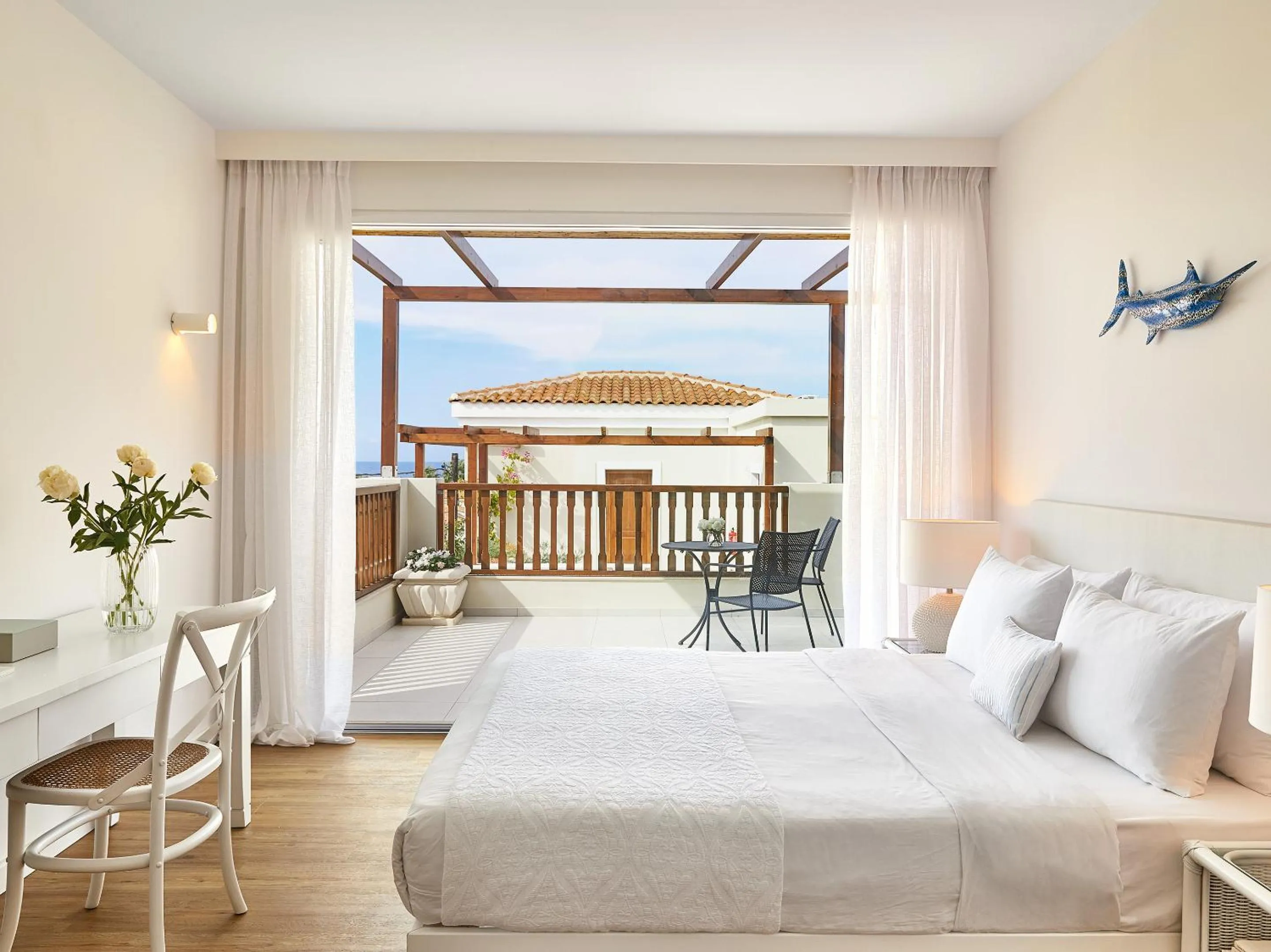 Bed in Grecotel Marine Palace & Aqua Park