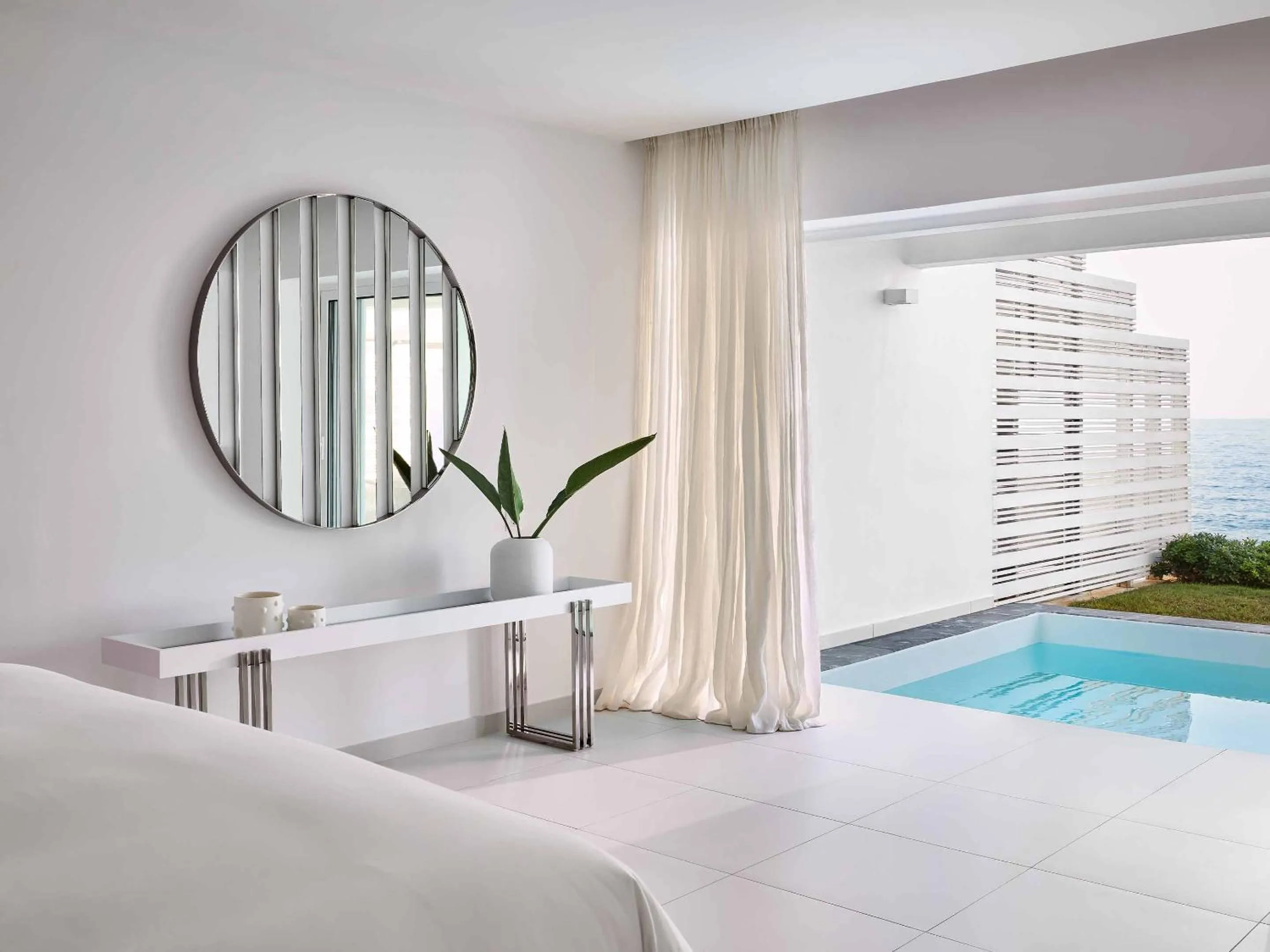 Bedroom in Grecotel LUXME White