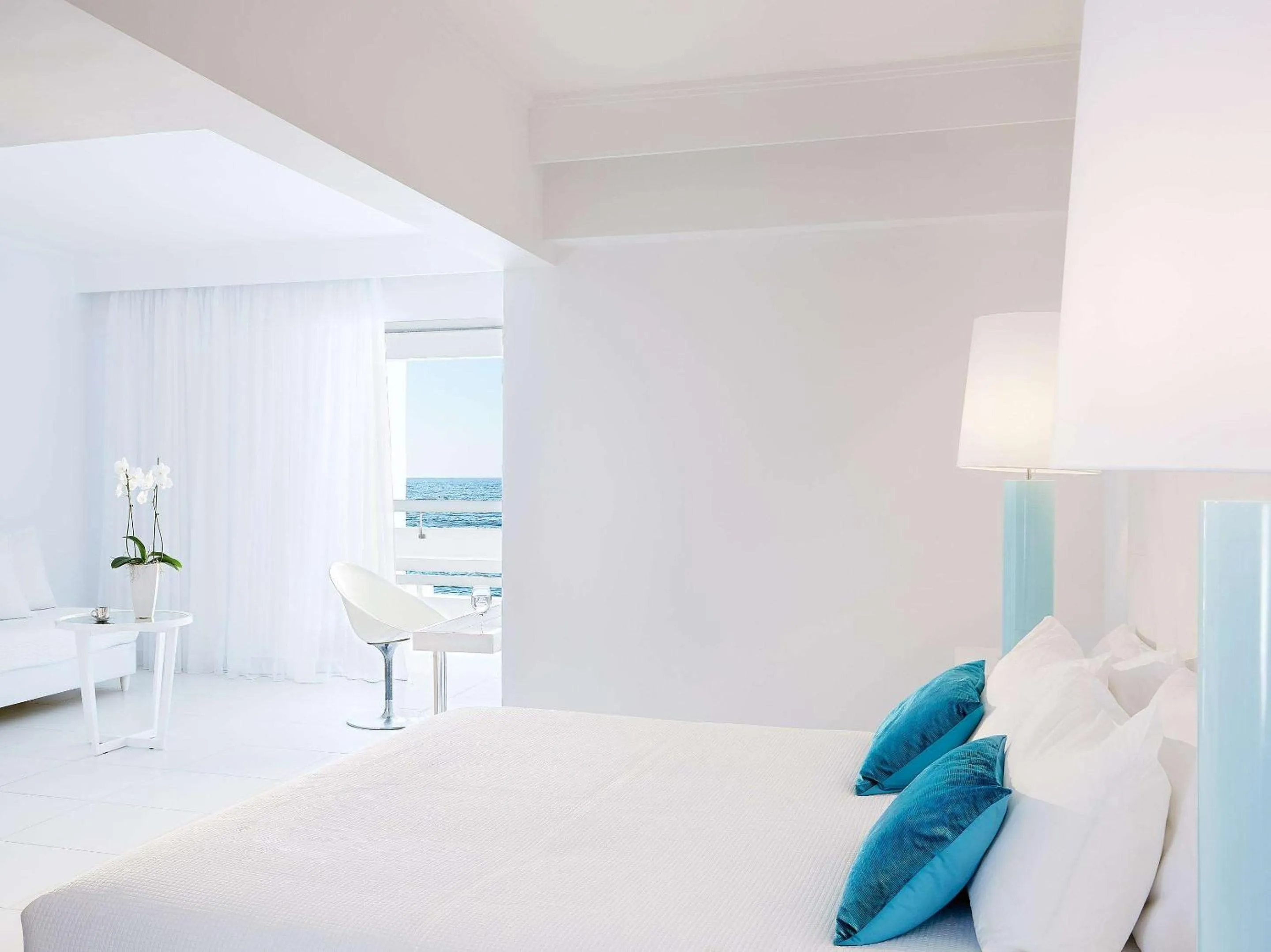 Bedroom, Bed in Grecotel LUXME White