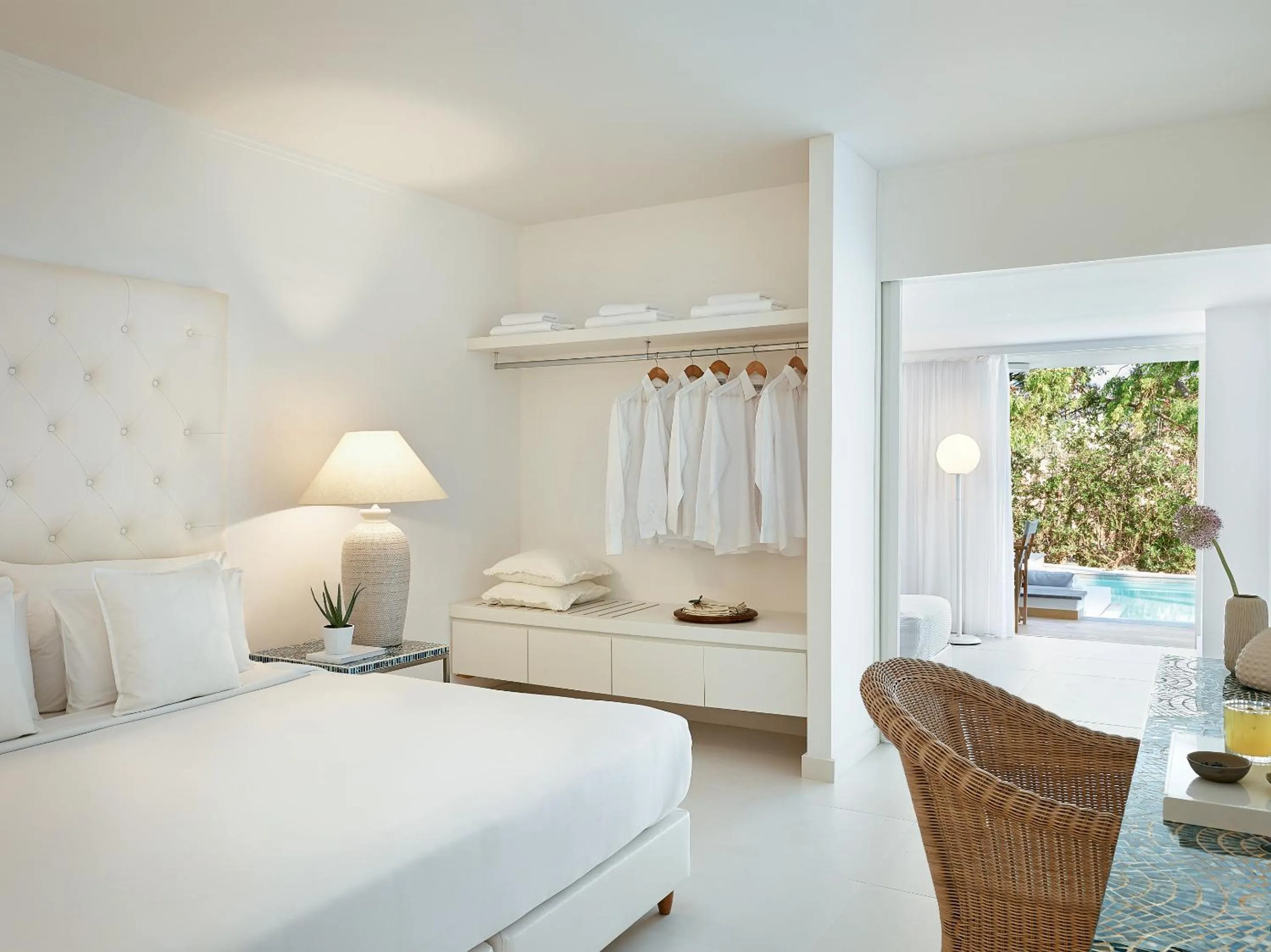 Bedroom, Bed in Grecotel LUXME White