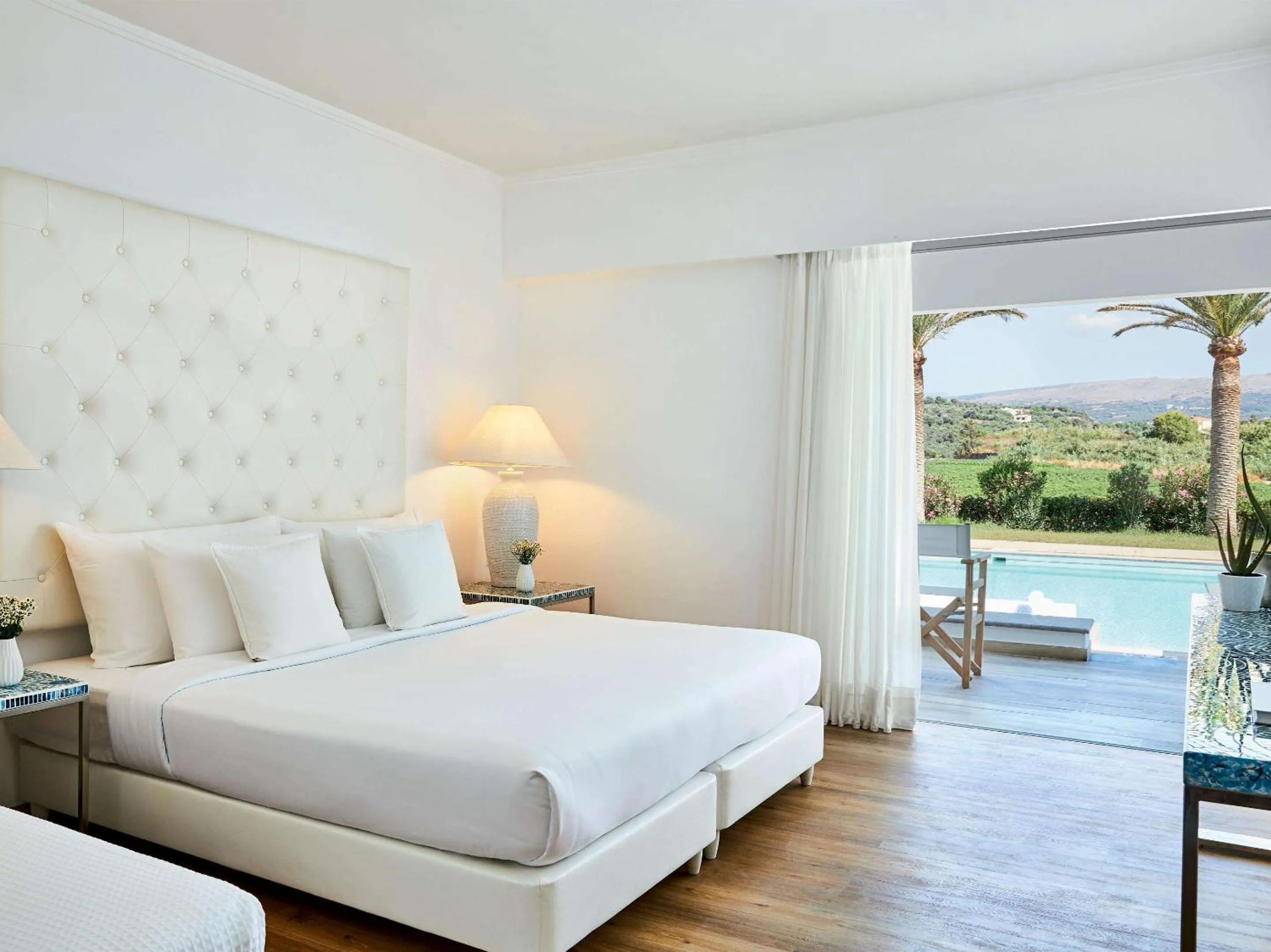 Bedroom, Bed in Grecotel LUXME White