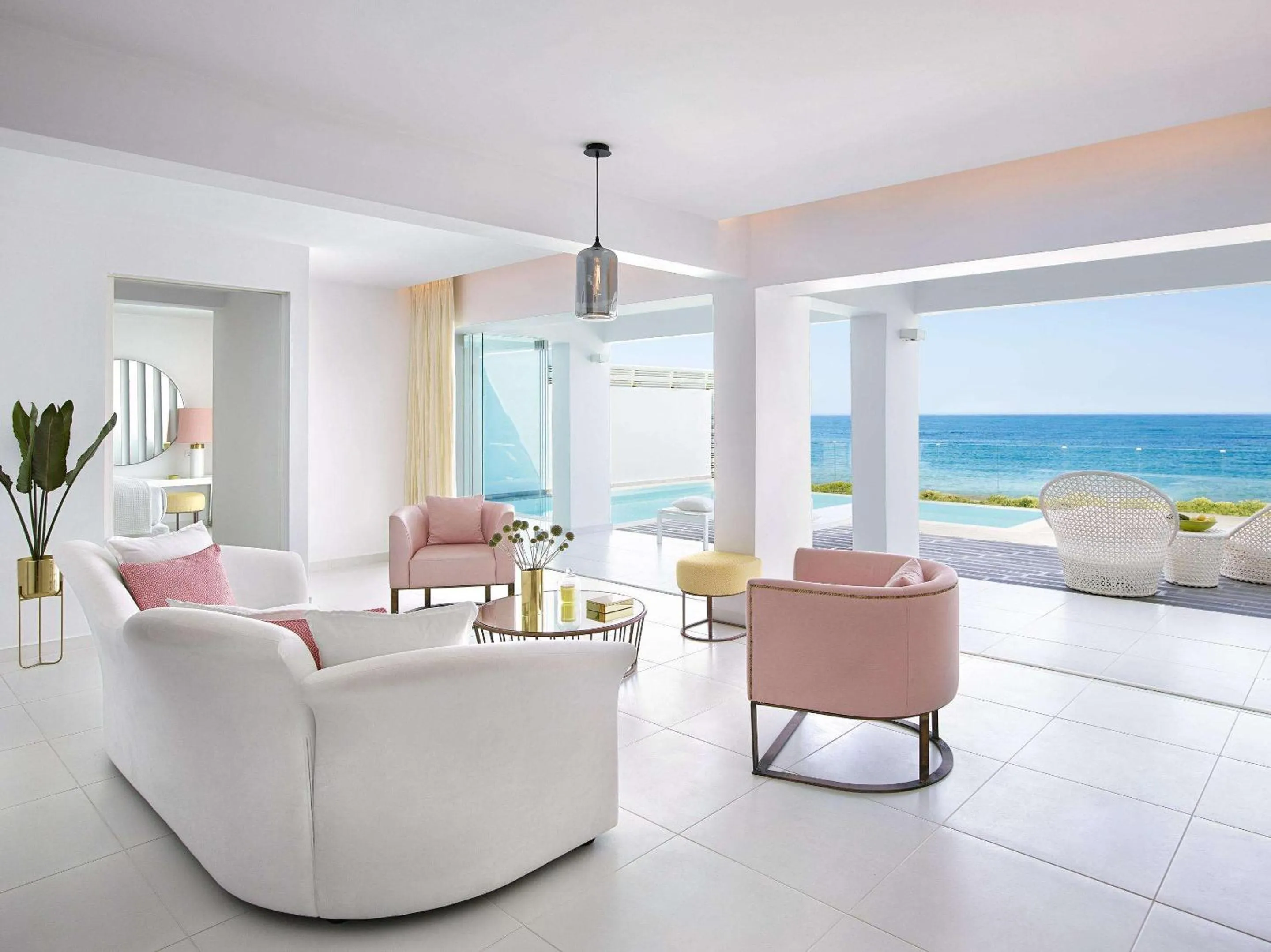 Bedroom in Grecotel LUXME White