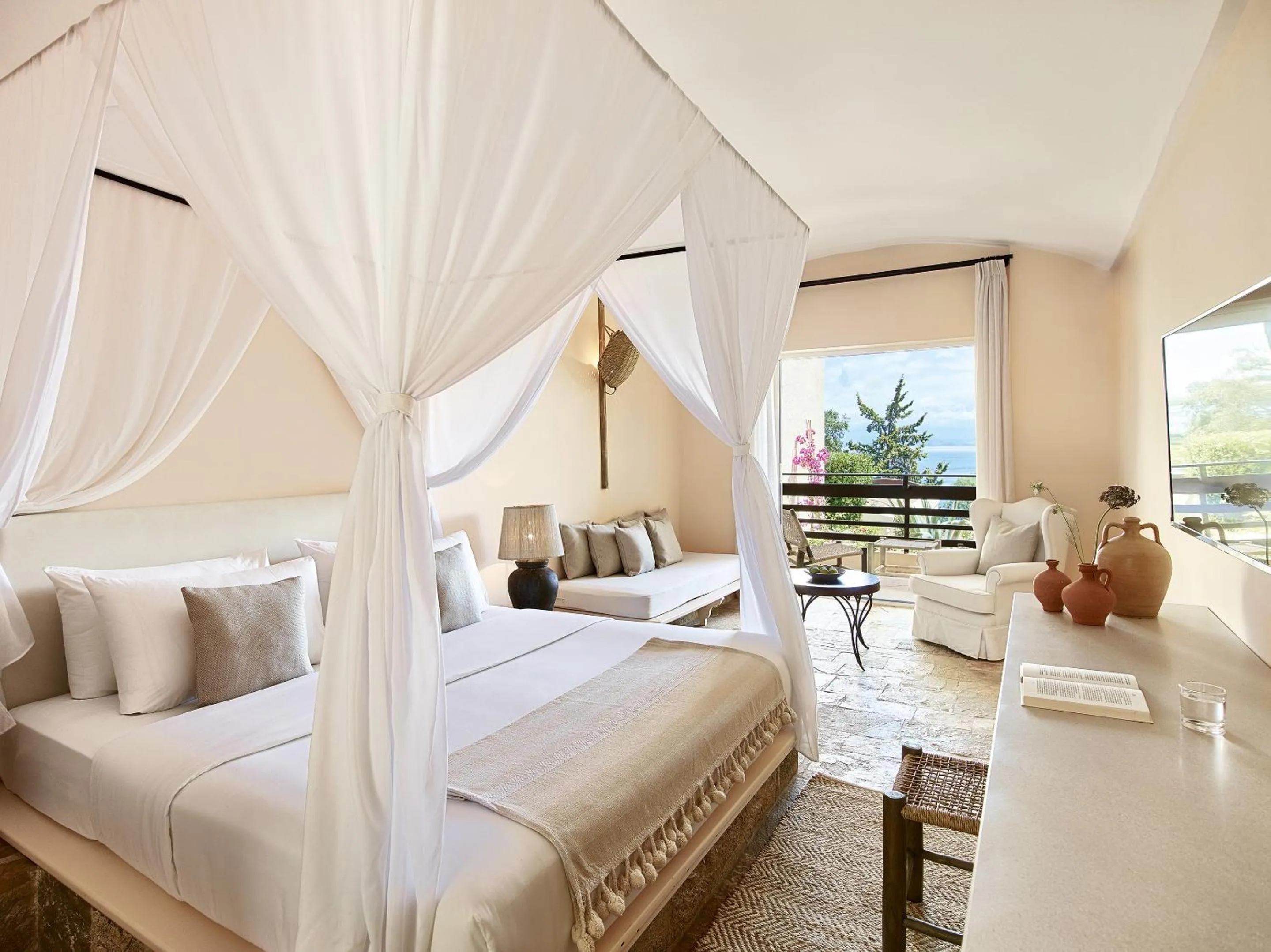 Bedroom, Bed in Grecotel LUXME Daphnila Bay