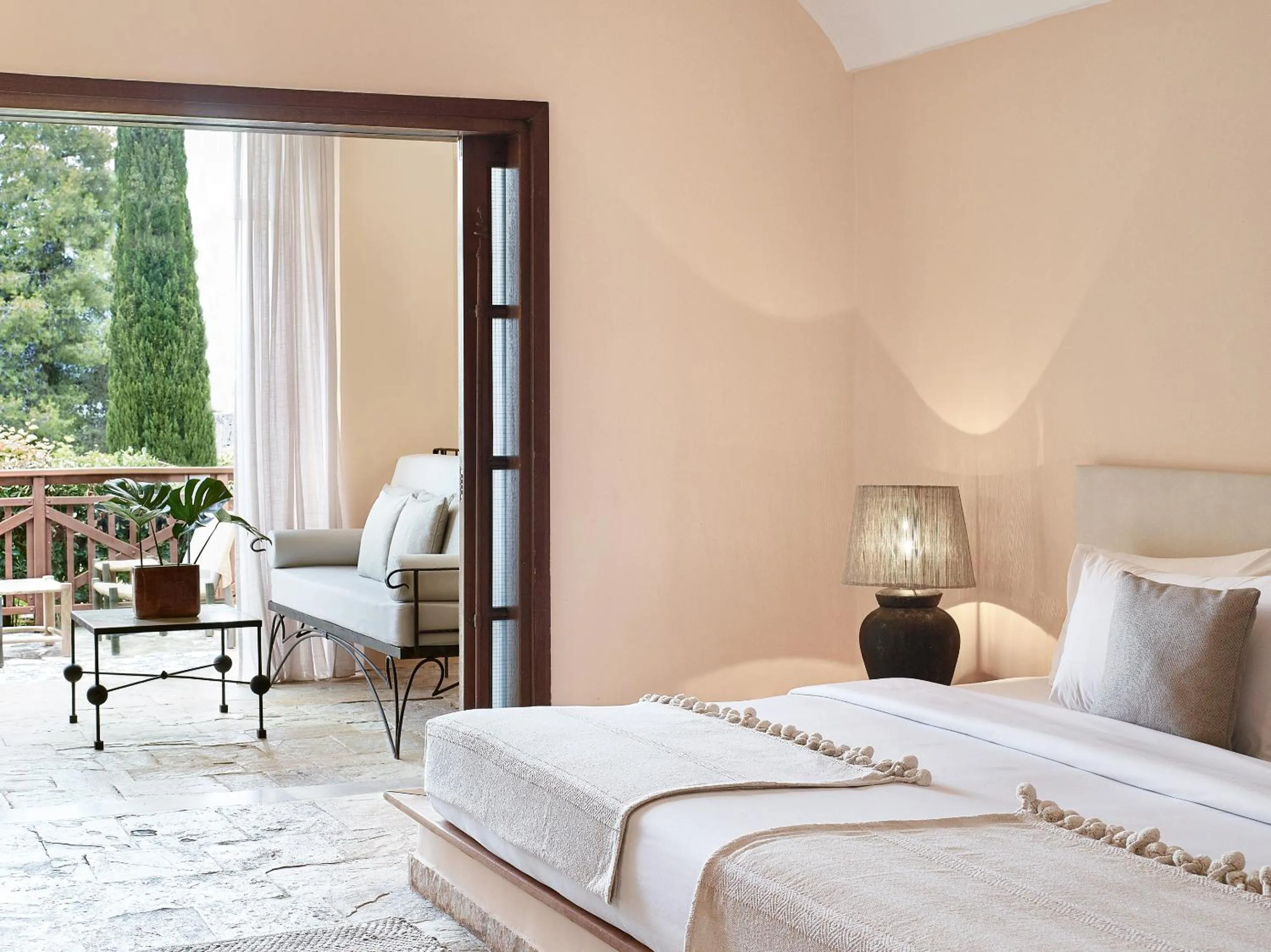 Decorative detail, Bed in Grecotel LUXME Daphnila Bay