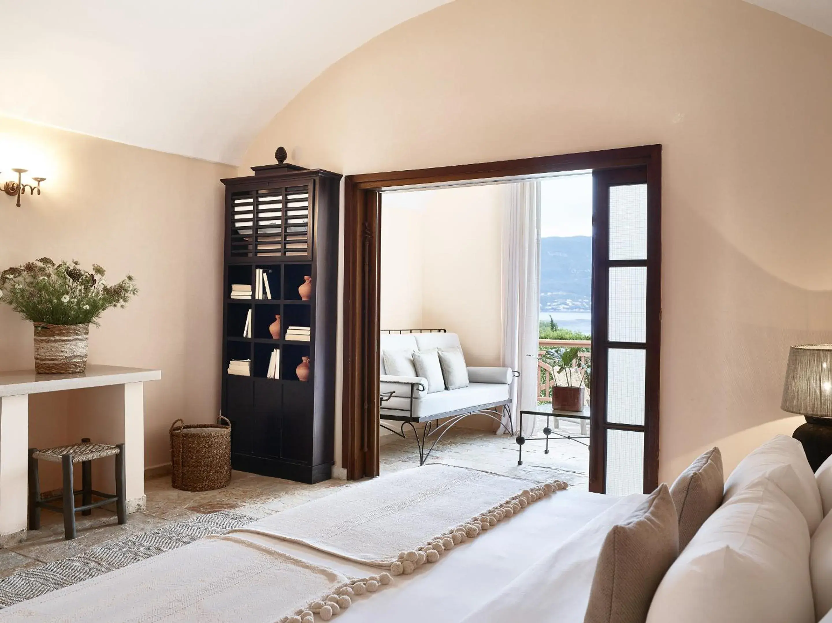 Bedroom, Bed in Grecotel LUXME Daphnila Bay Bedroom, Bed in Grecotel LUXME Daphnila Bay