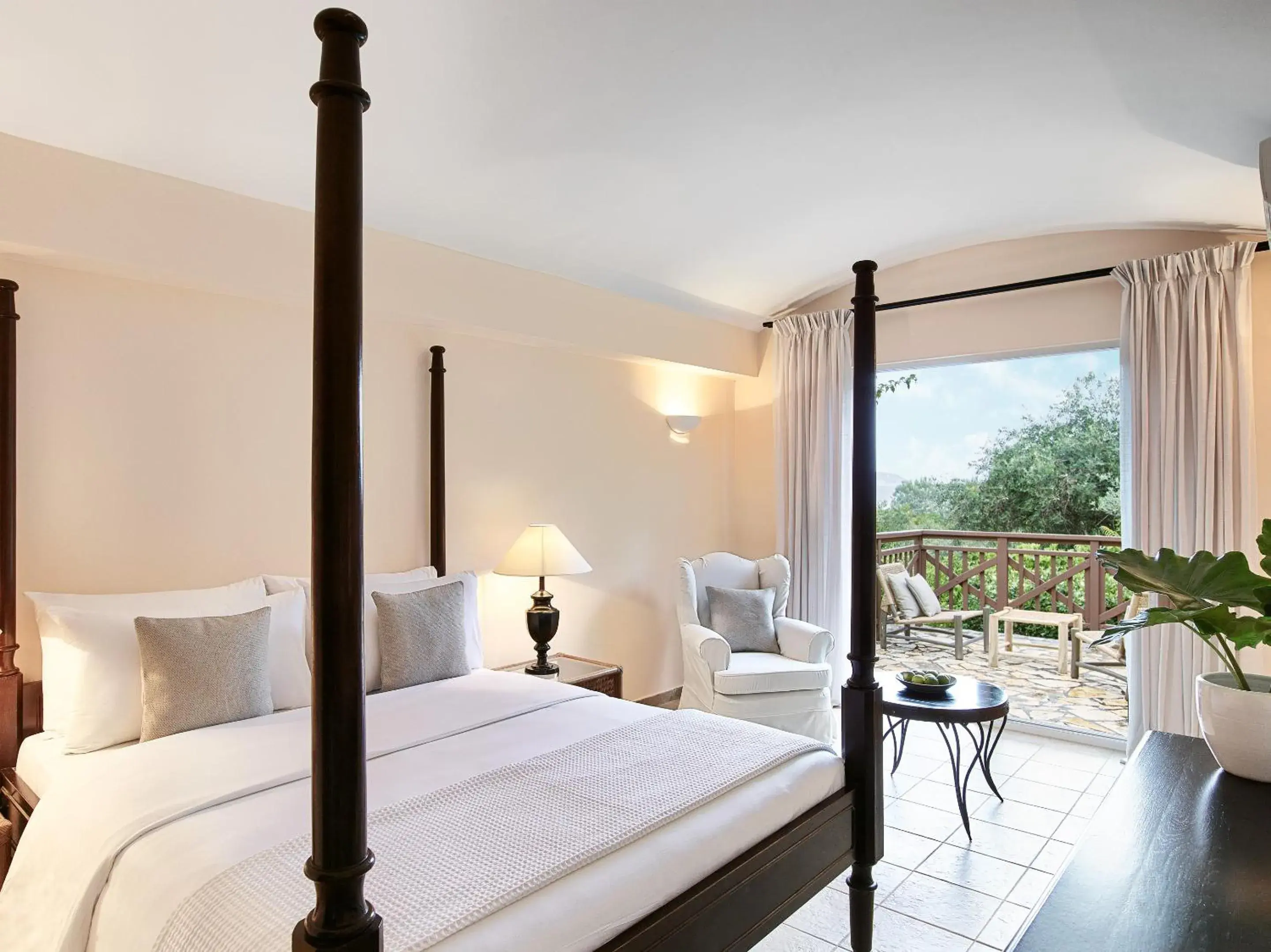 View (from property/room), Bed in Grecotel LUXME Daphnila Bay View (from property/room), Bed in Grecotel LUXME Daphnila Bay