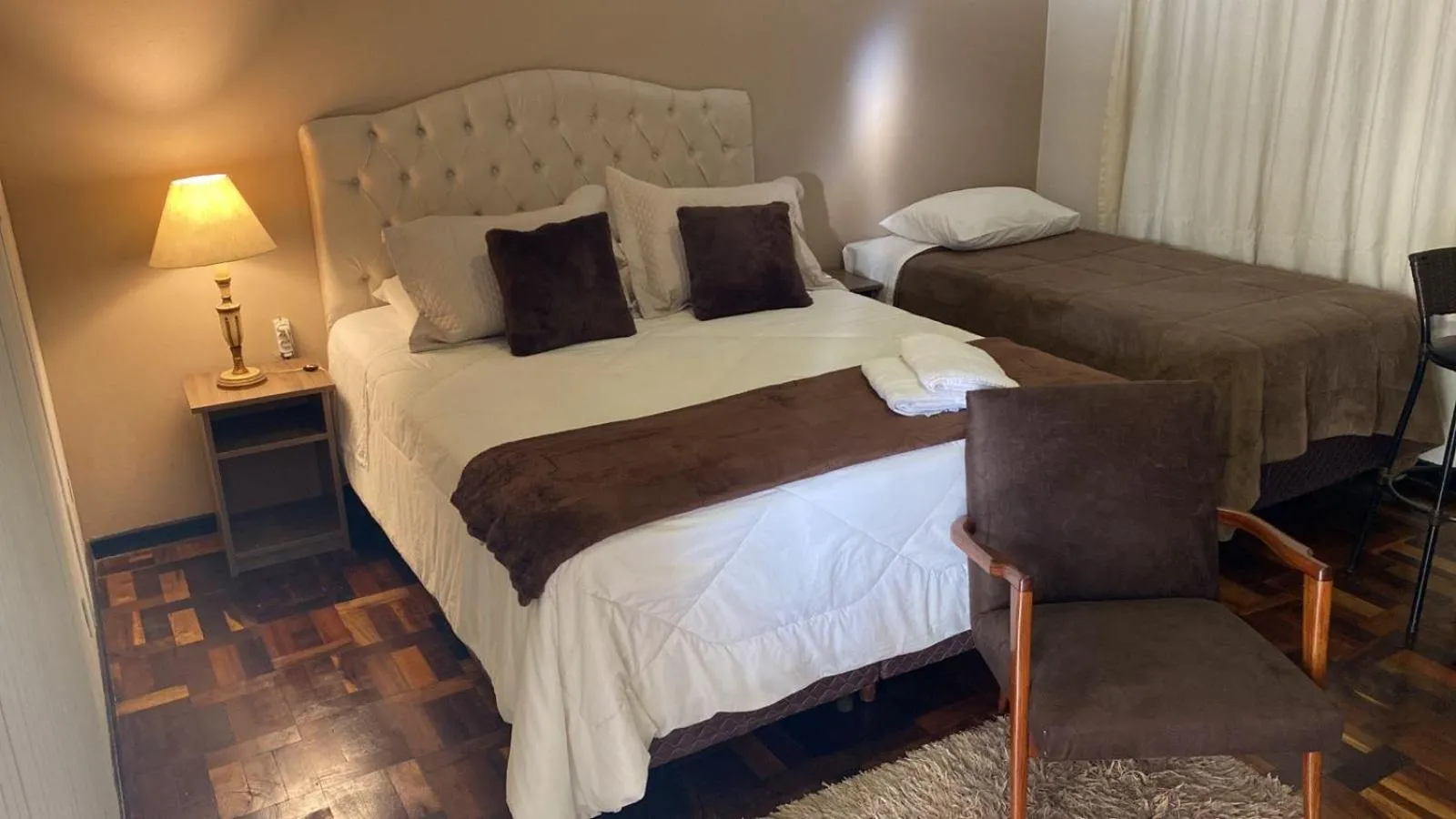 Bed in Hotel Pousada La Vierro