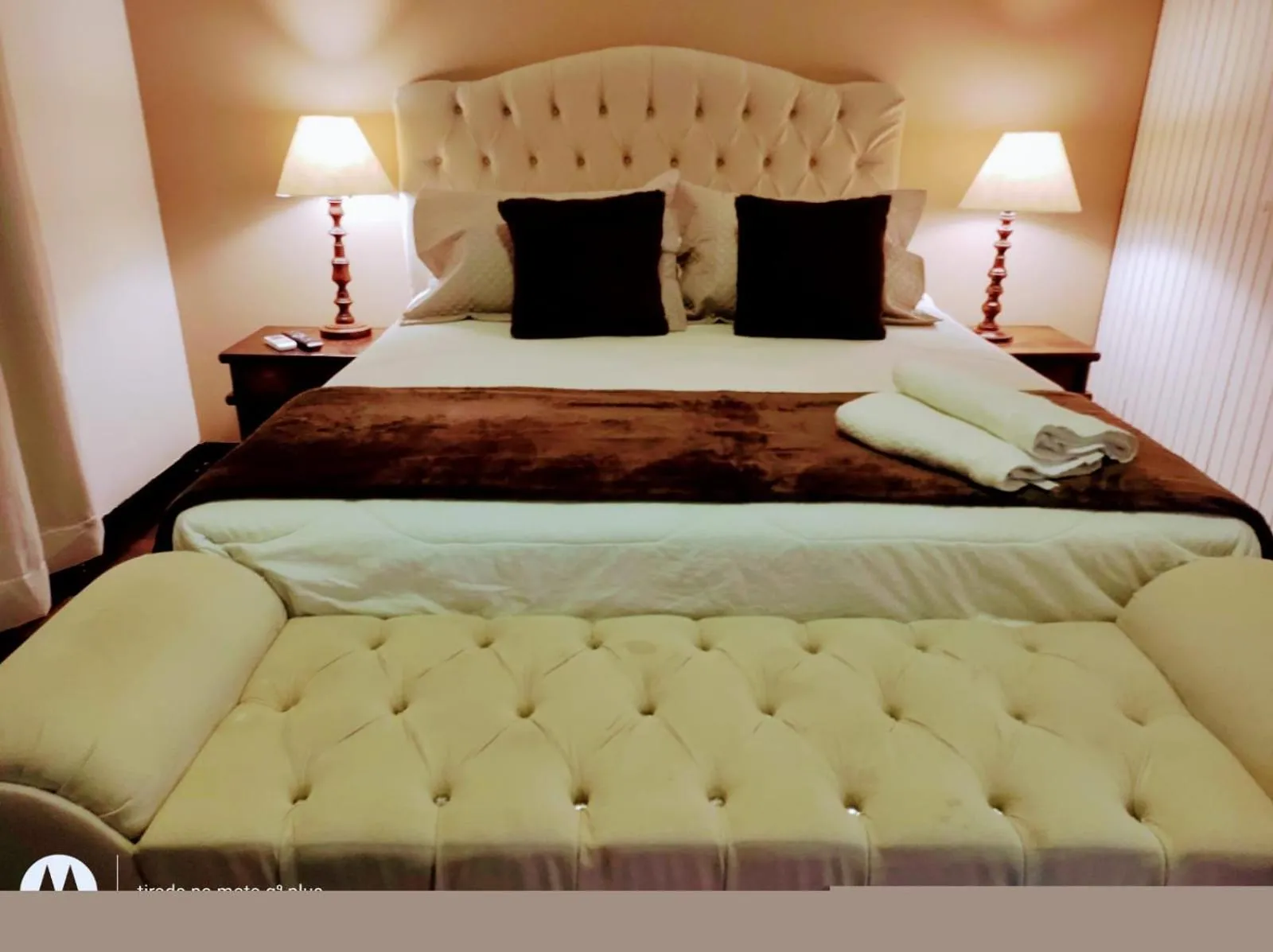 Bed in Hotel Pousada La Vierro