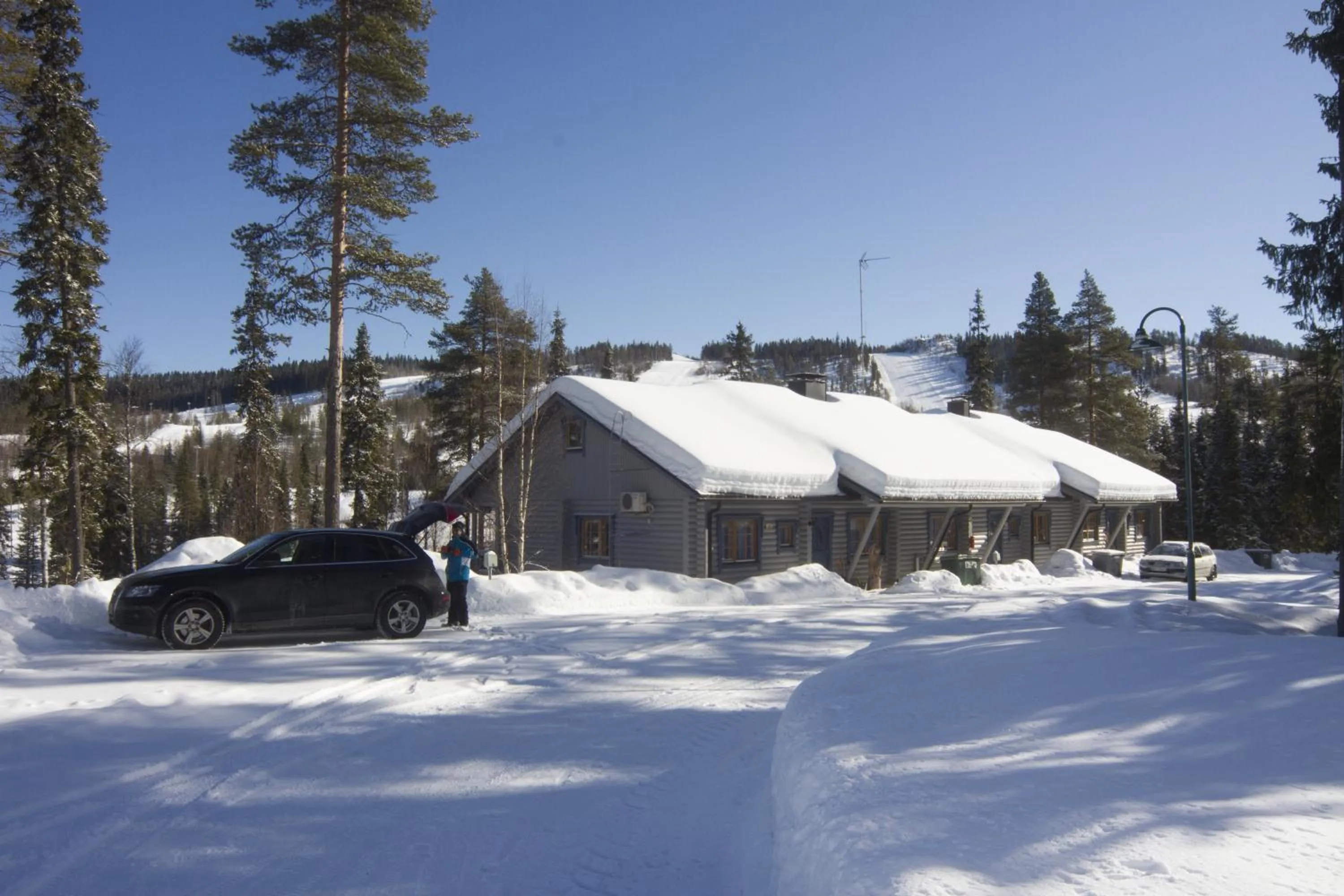 Facade/entrance in Paljakka Mökit