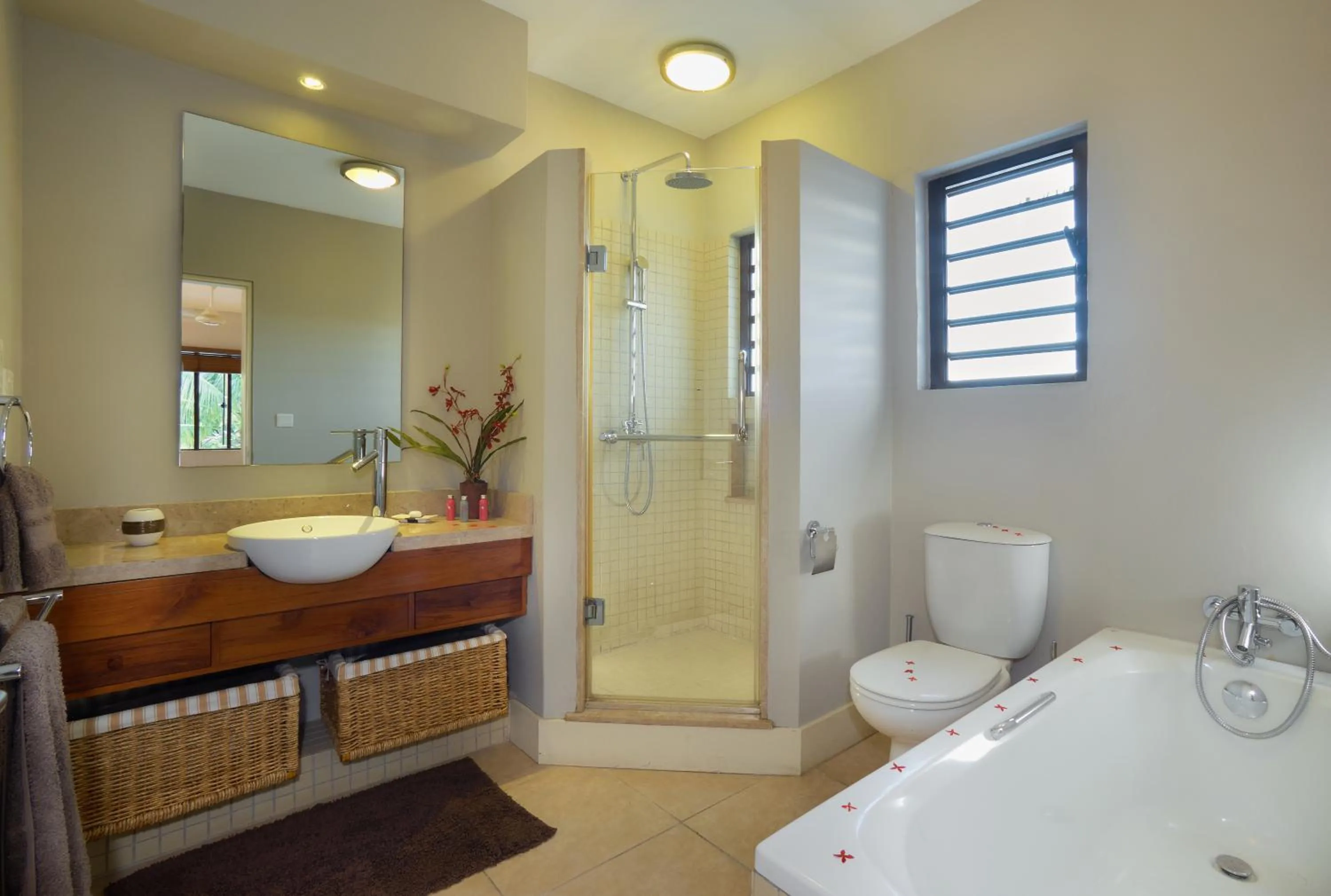 Shower in Bel Azur Beach Residence by LOV Mauritius