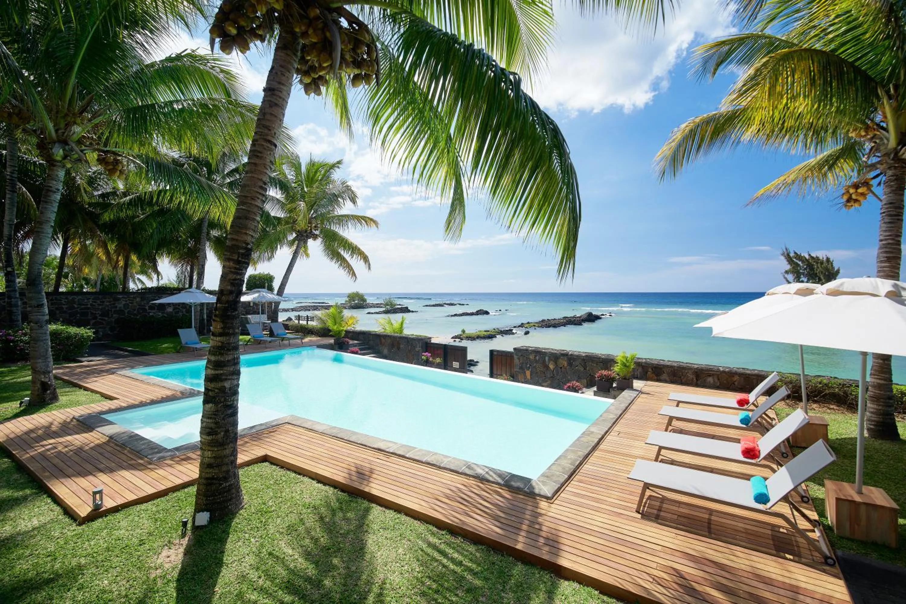 Pool view in Bel Azur Beach Residence by LOV Mauritius
