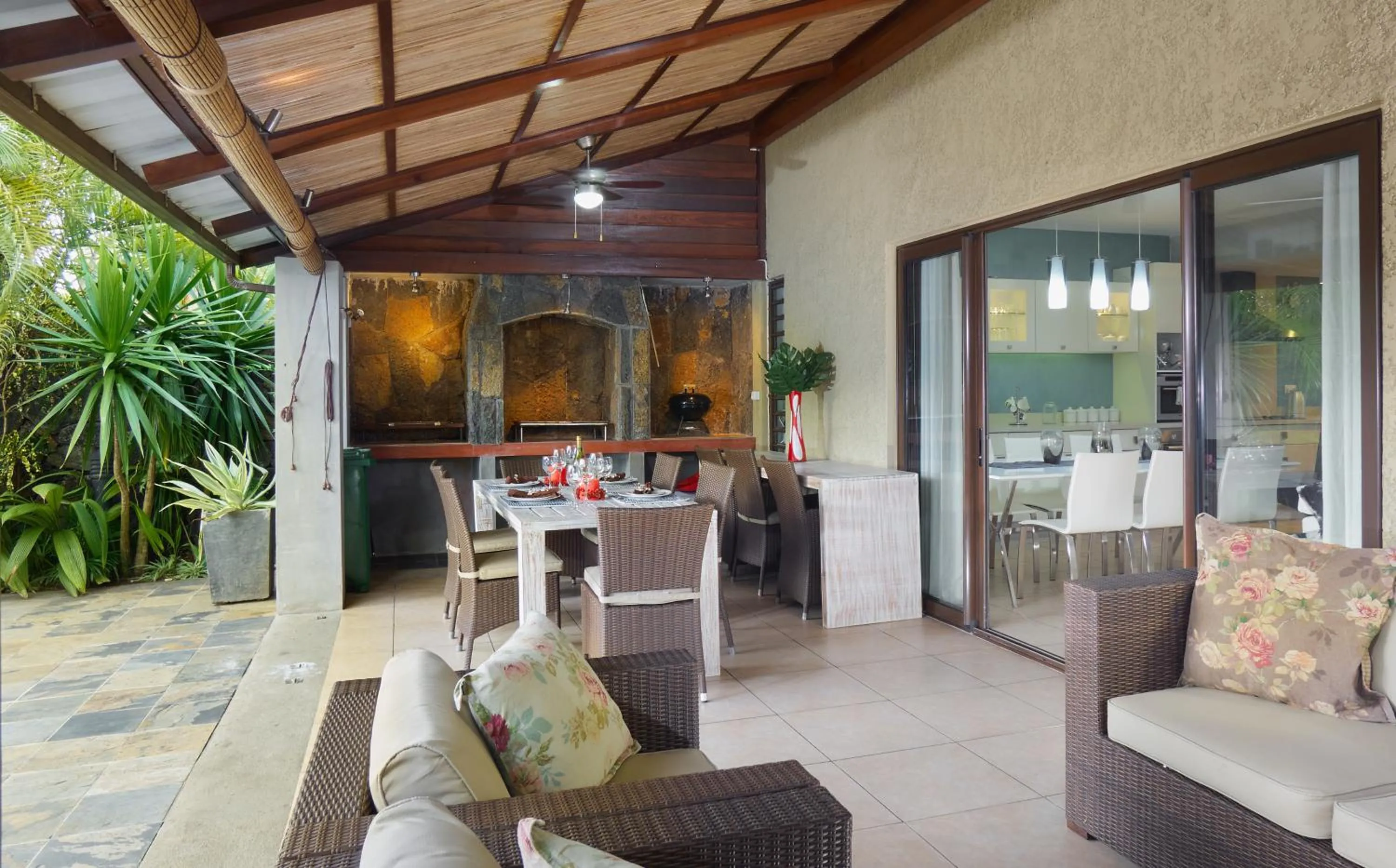 Patio in Bel Azur Beach Residence by LOV Mauritius