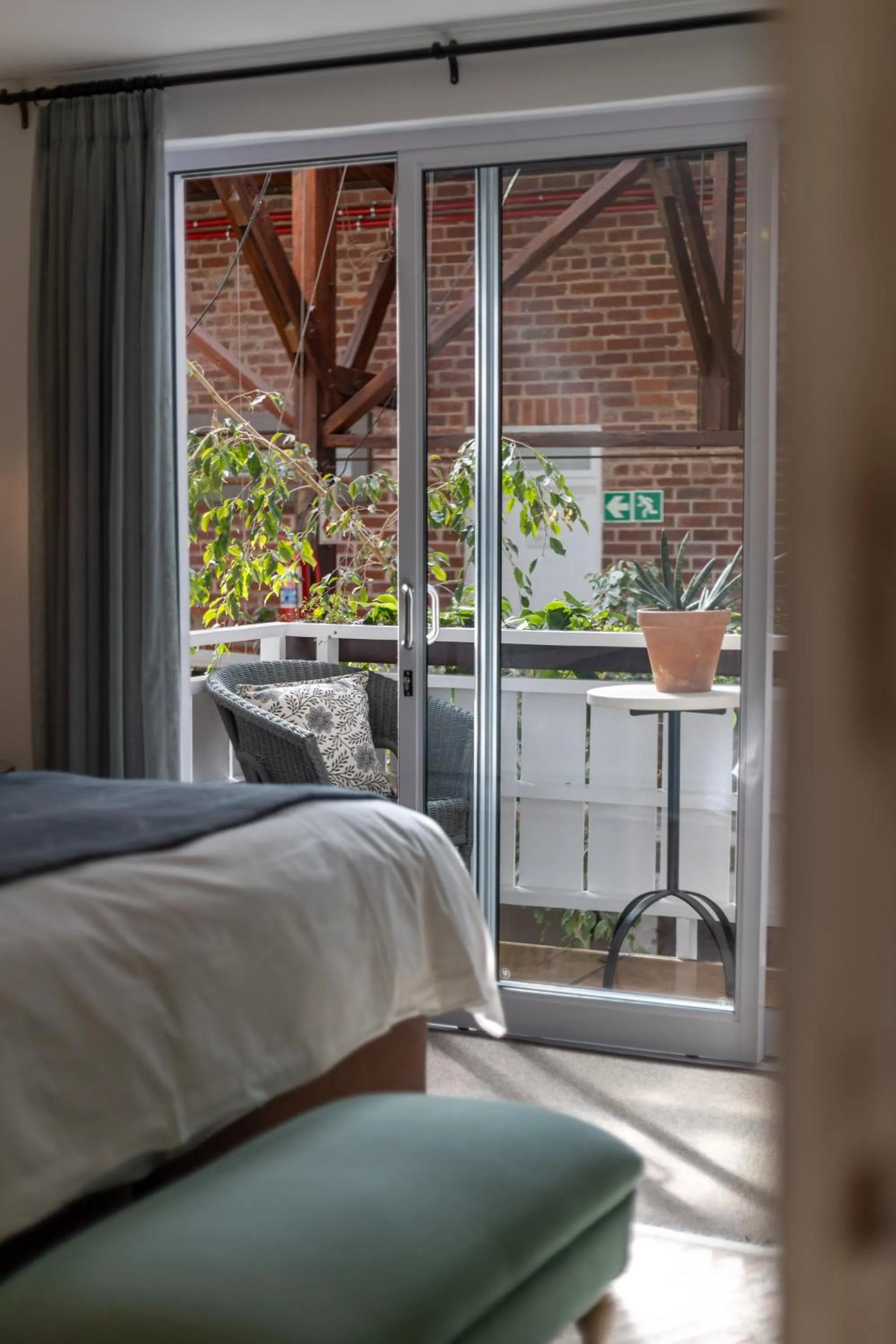 Balcony/Terrace, Bed in The Lofts Boutique Hotel