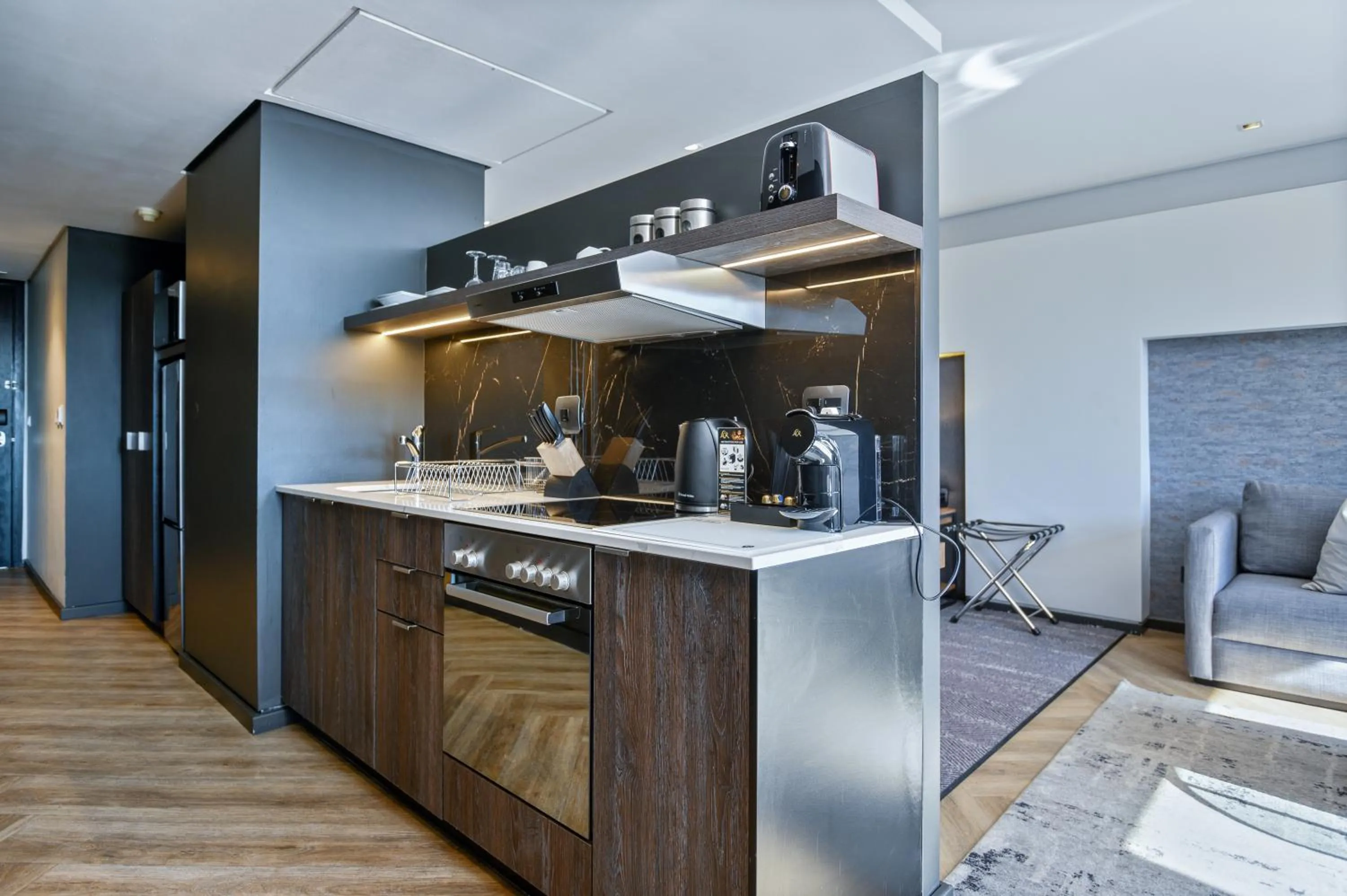 kitchen in The Capital 15 on Orange Hotel & Spa