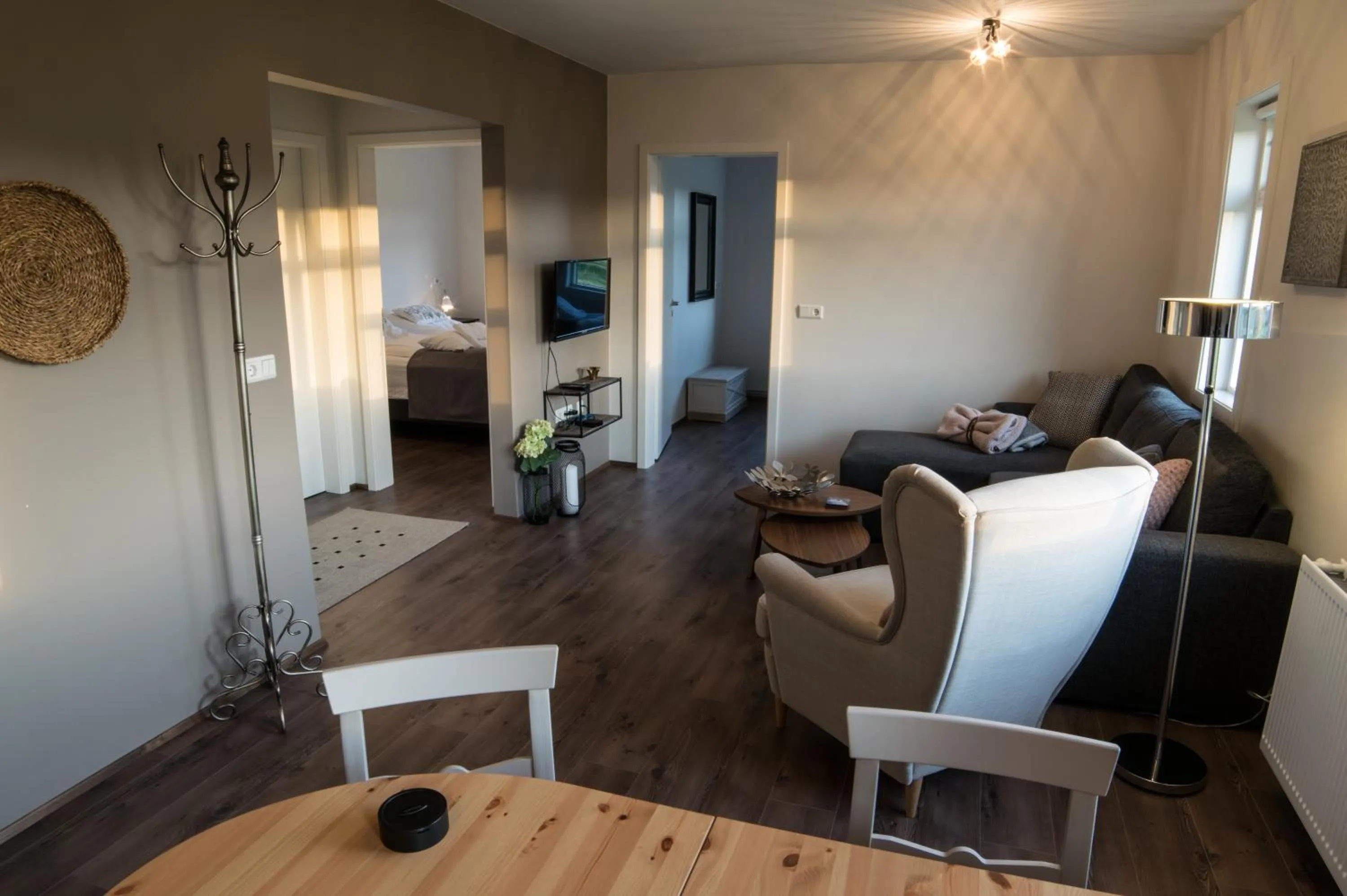 Living room, Bed in Breidamyri Farm Apartments