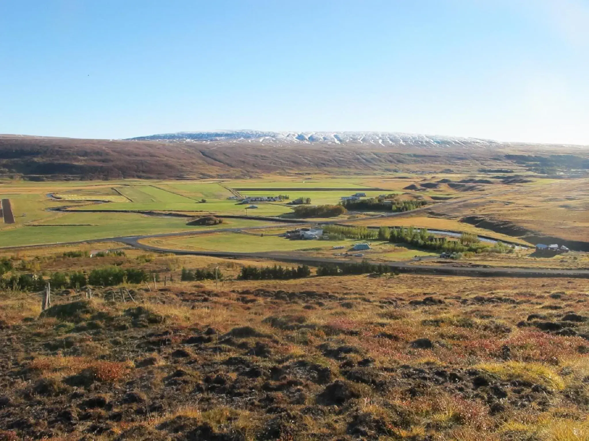 Garden view in Breidamyri Farm Apartments Garden view in Breidamyri Farm Apartments