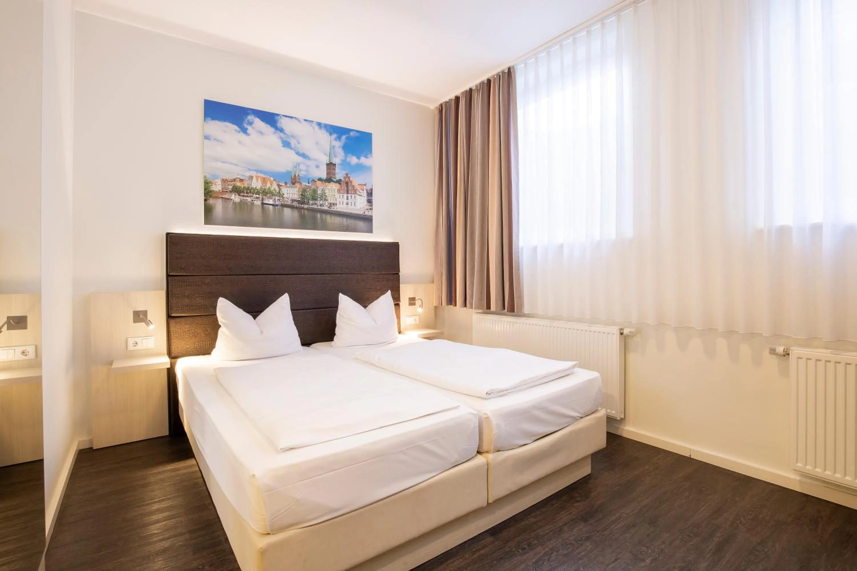 Bed in Viva Hotel Lübeck