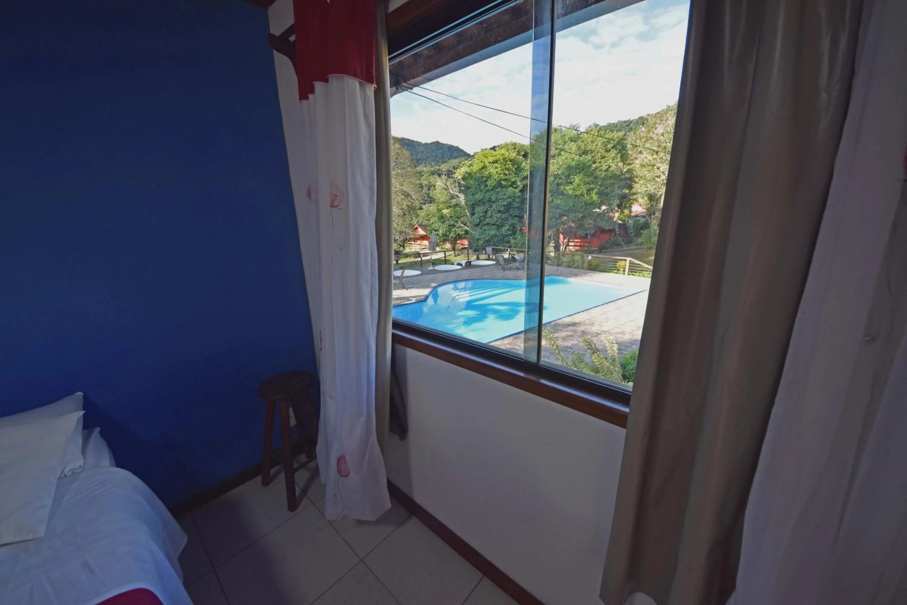 Pool view in Alta Colina Chalés