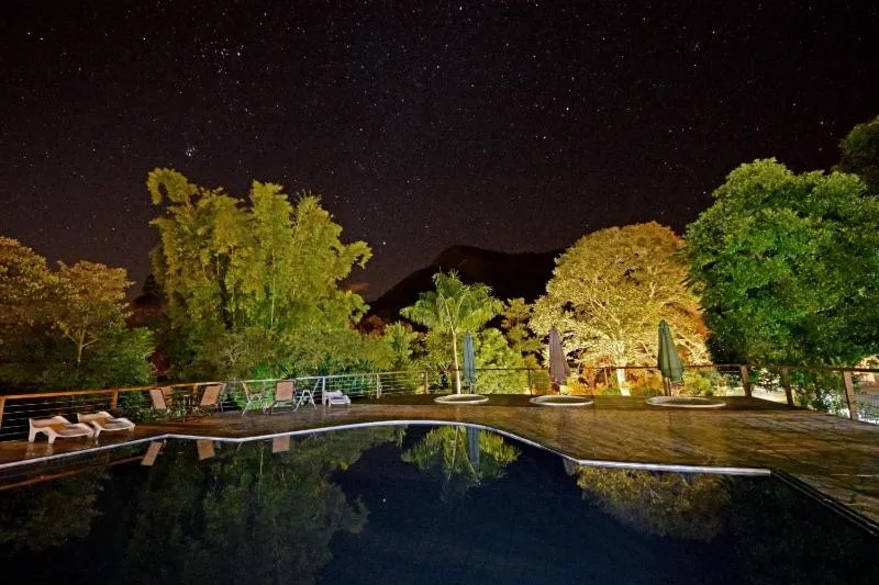 Pool view in Alta Colina Chalés