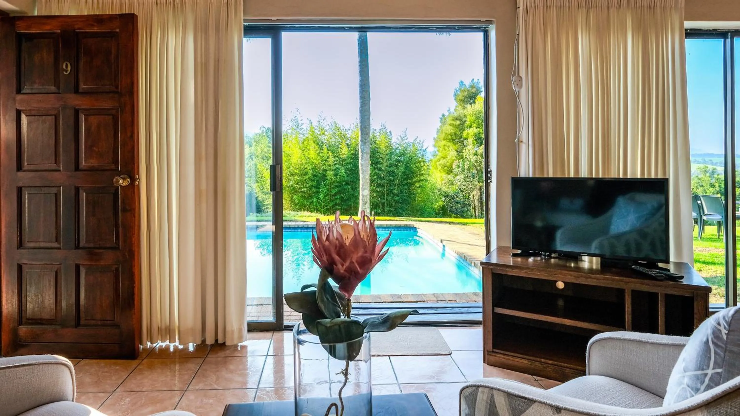 Pool view in Hildesheim Guest Lodge