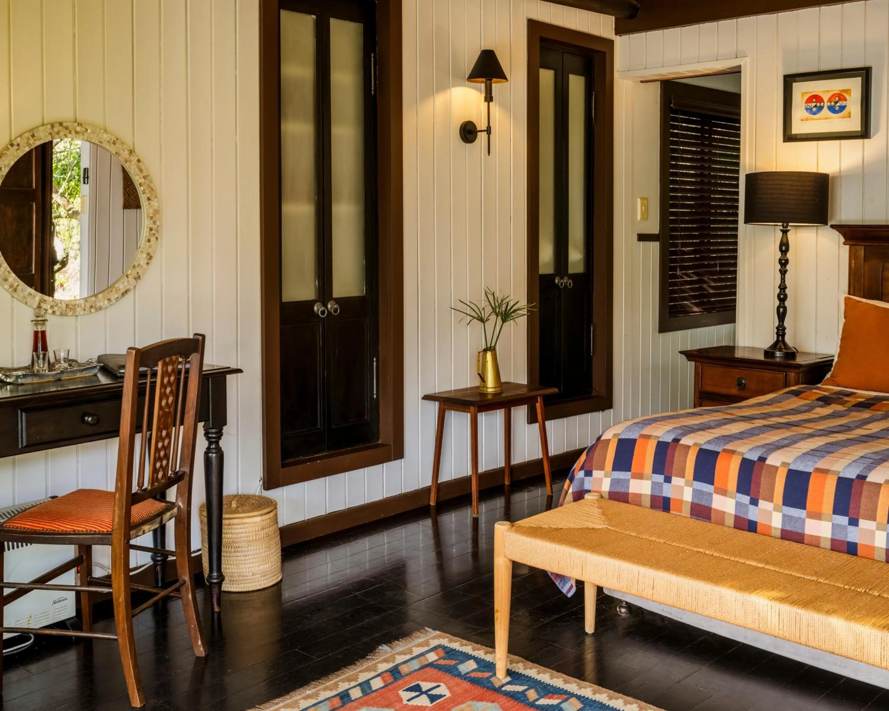 Bed in Moontide Riverside Lodge