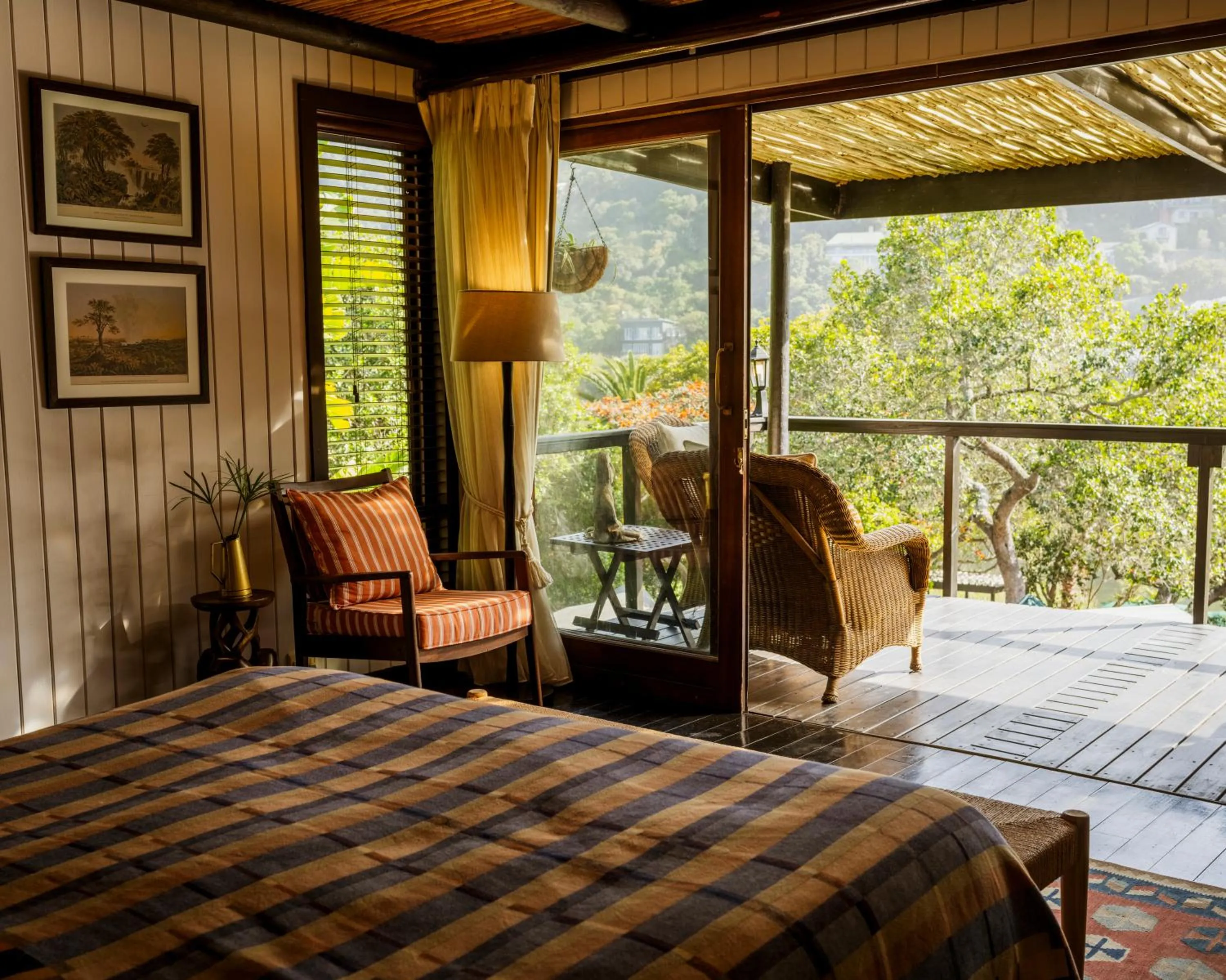 Bed in Moontide Riverside Lodge