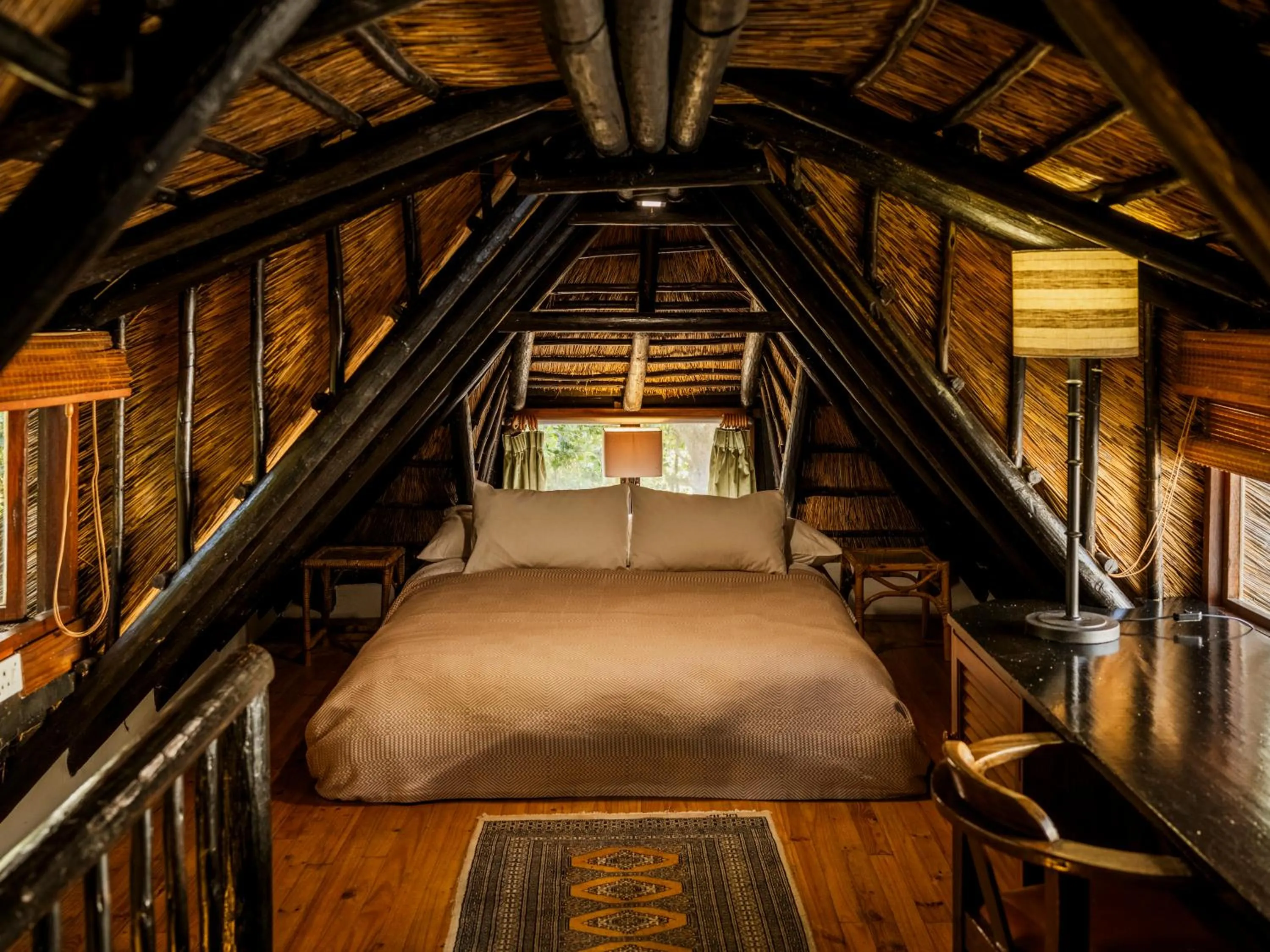 Bed in Moontide Riverside Lodge