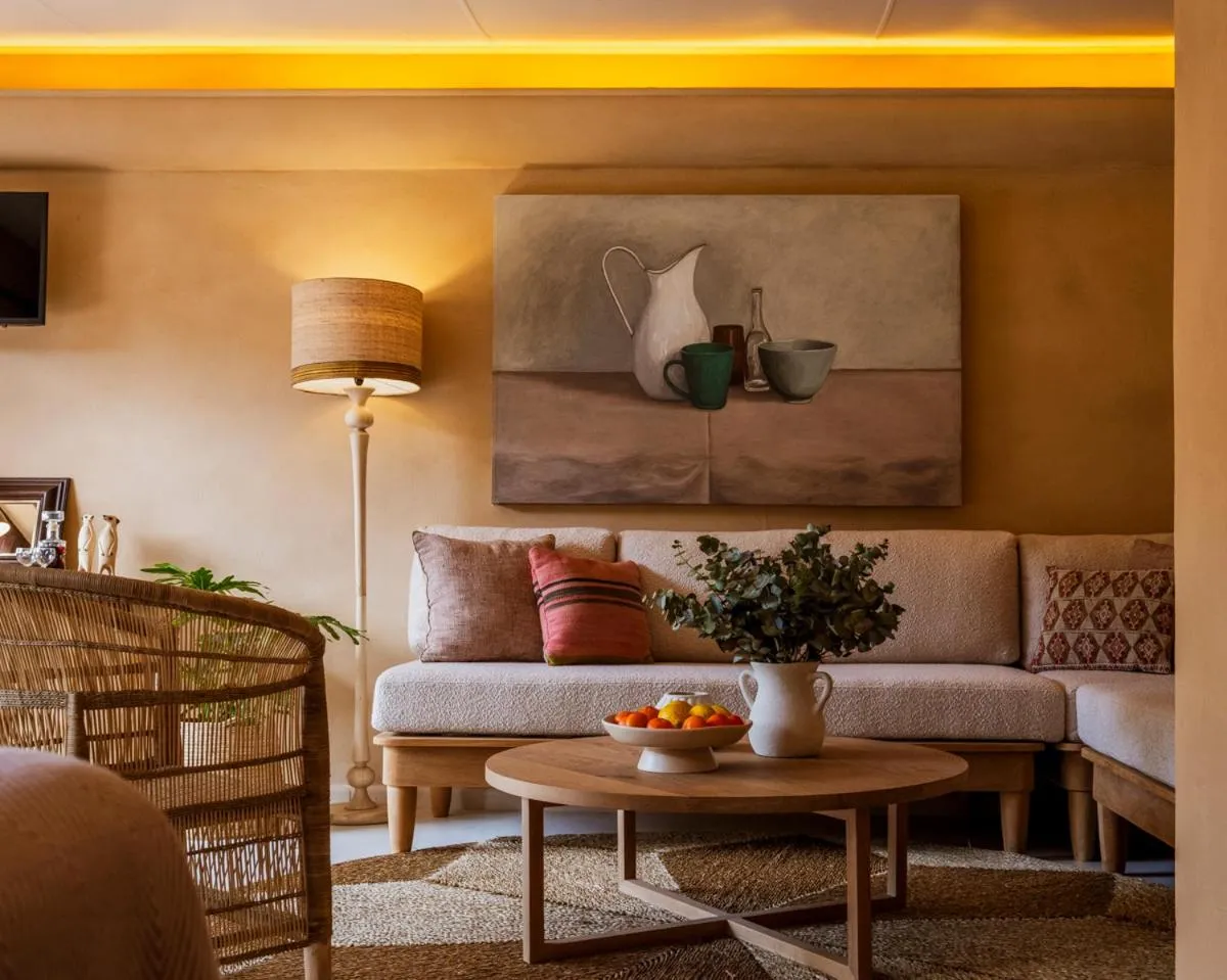 Living room in Moontide Riverside Lodge