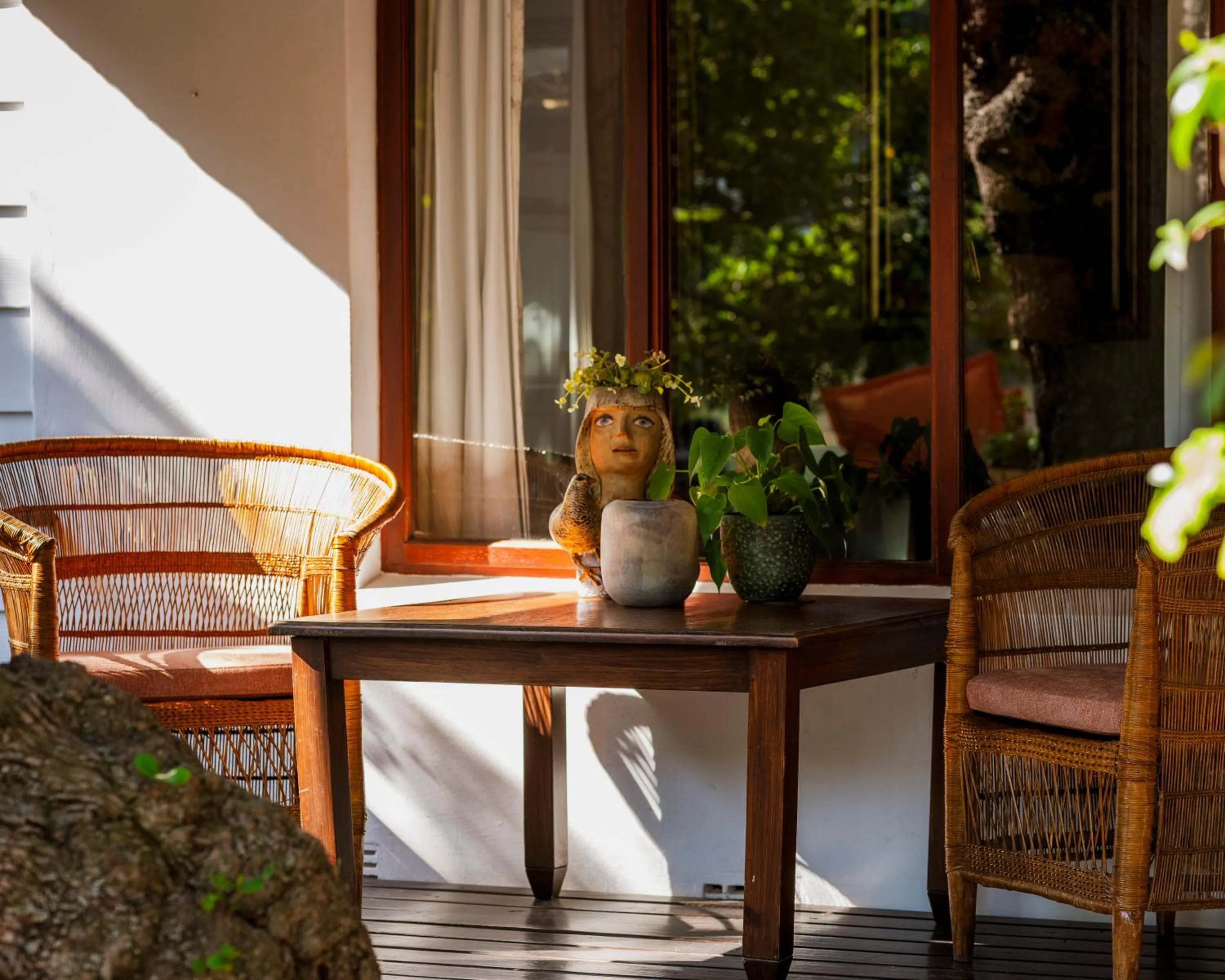 Patio in Moontide Riverside Lodge