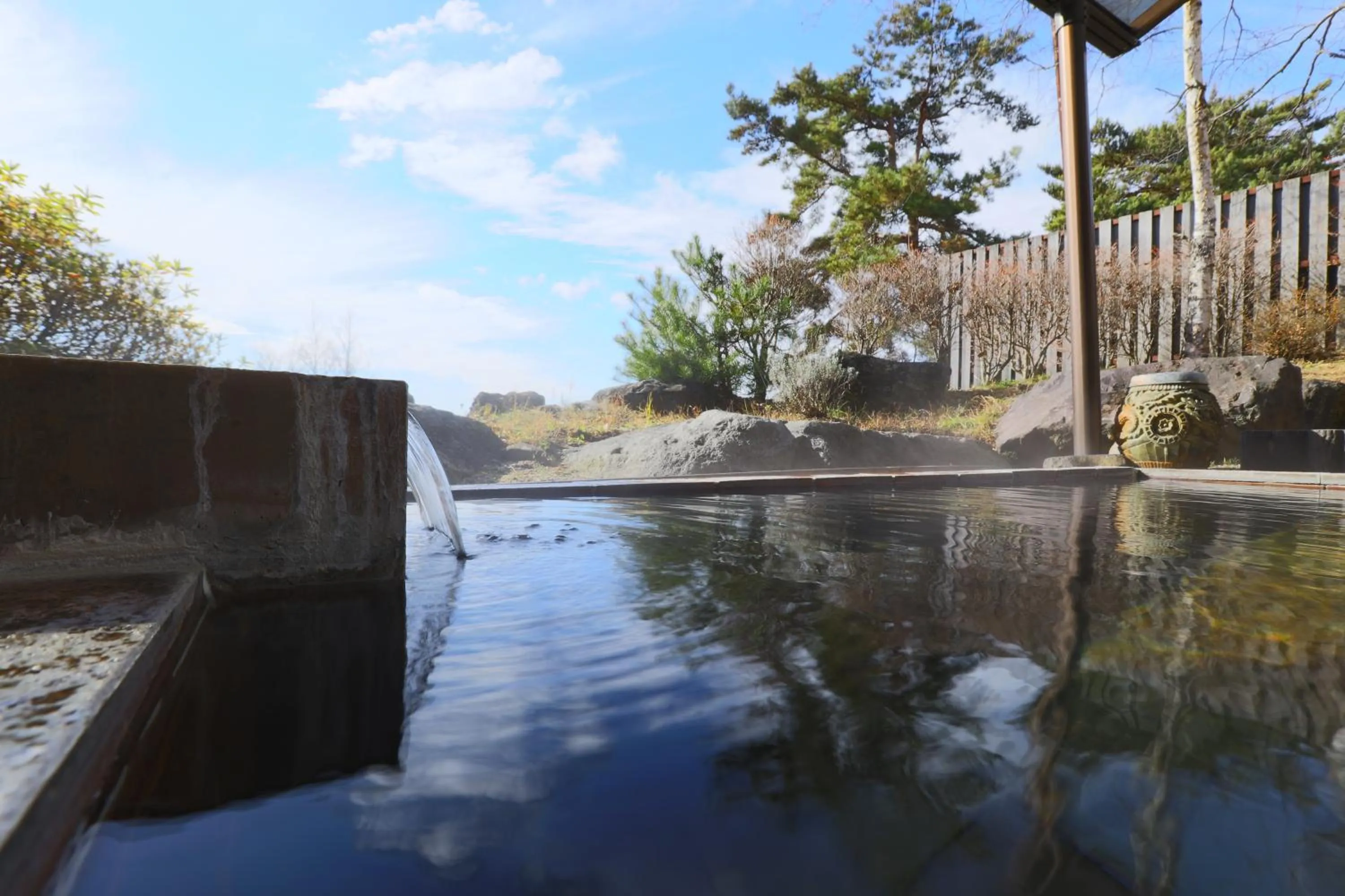 Open Air Bath in Tateshina Park Hotel