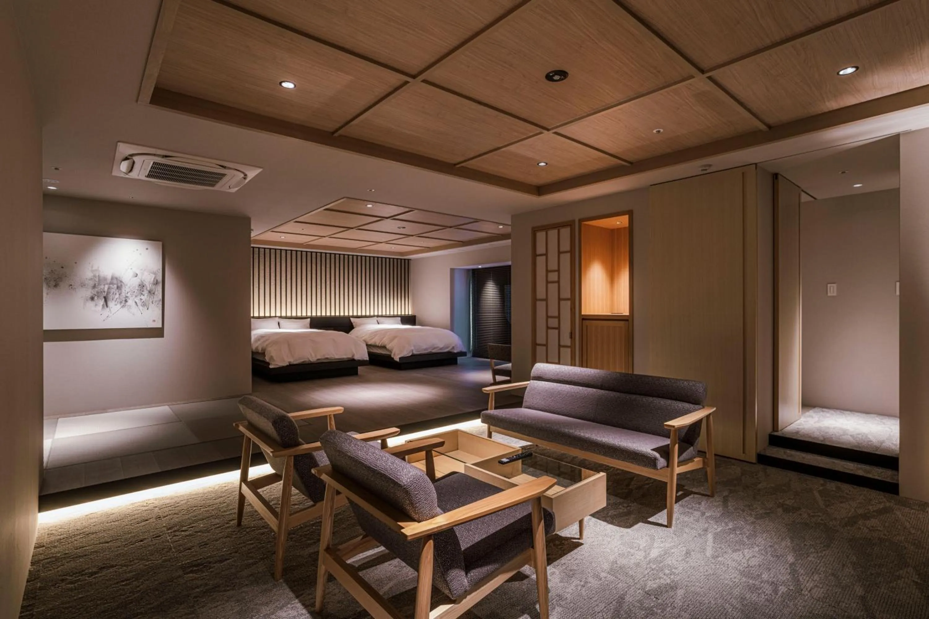 Living room, Bed in Shinzan Kinosaki
