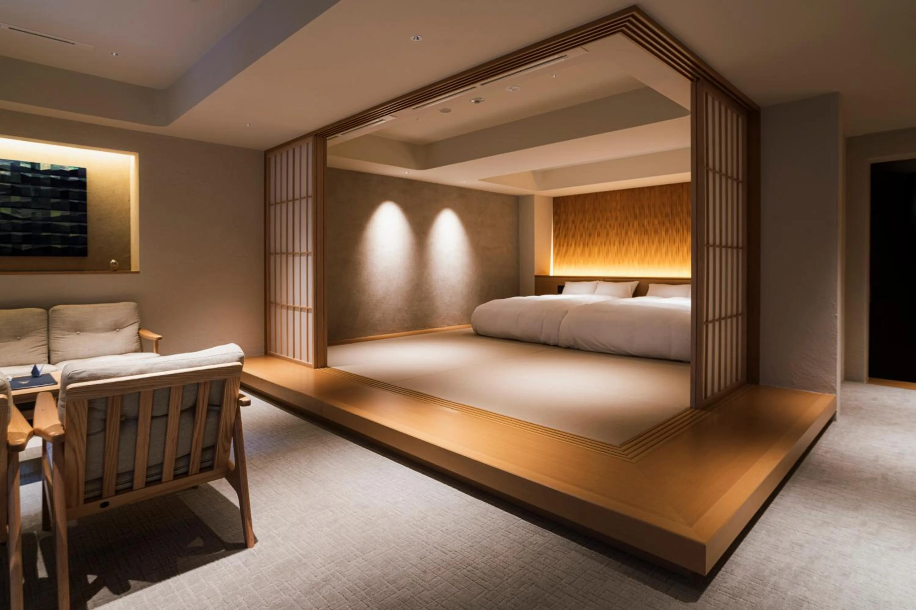 Photo of the whole room, Bed in Shinzan Kinosaki