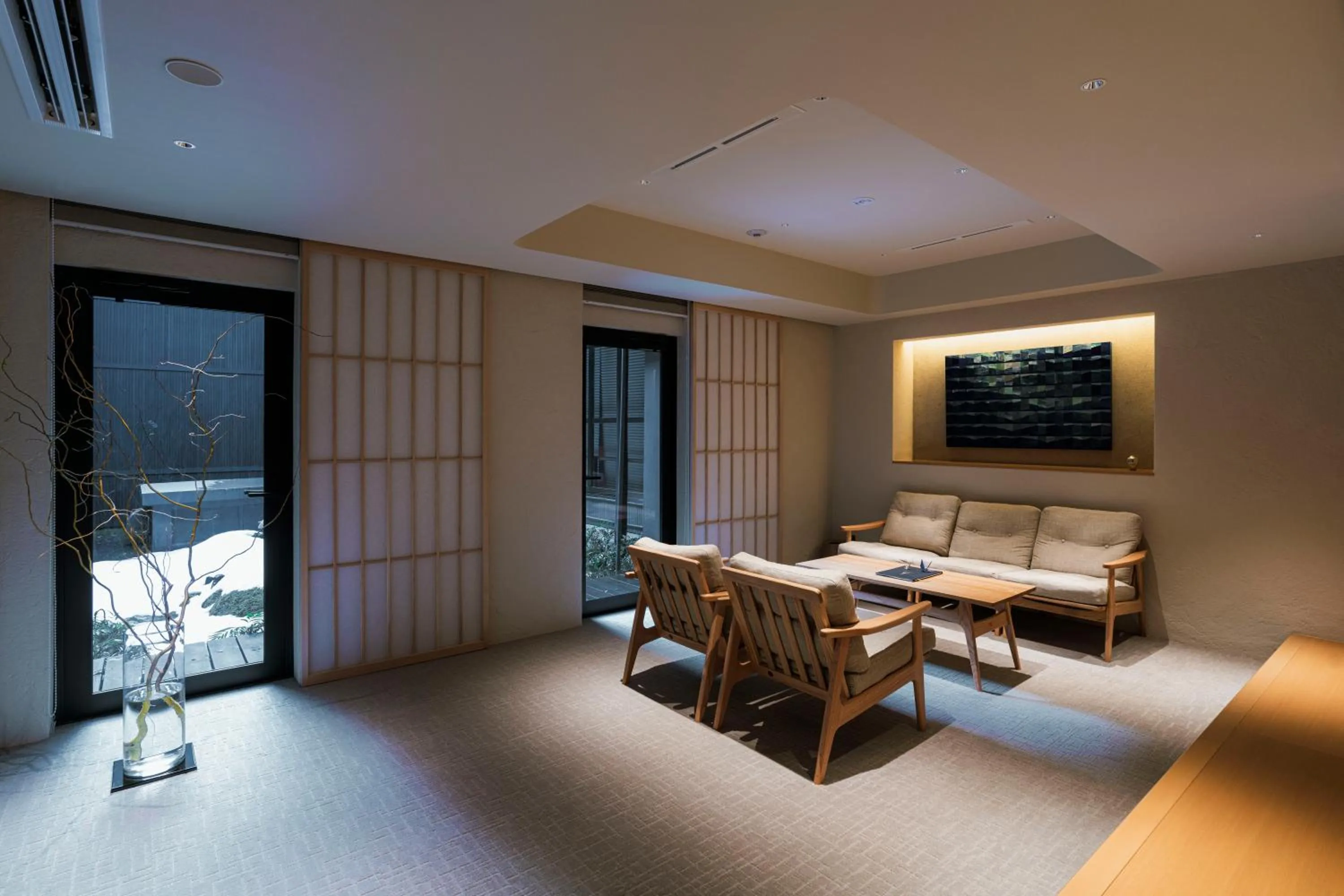 Seating area in Shinzan Kinosaki