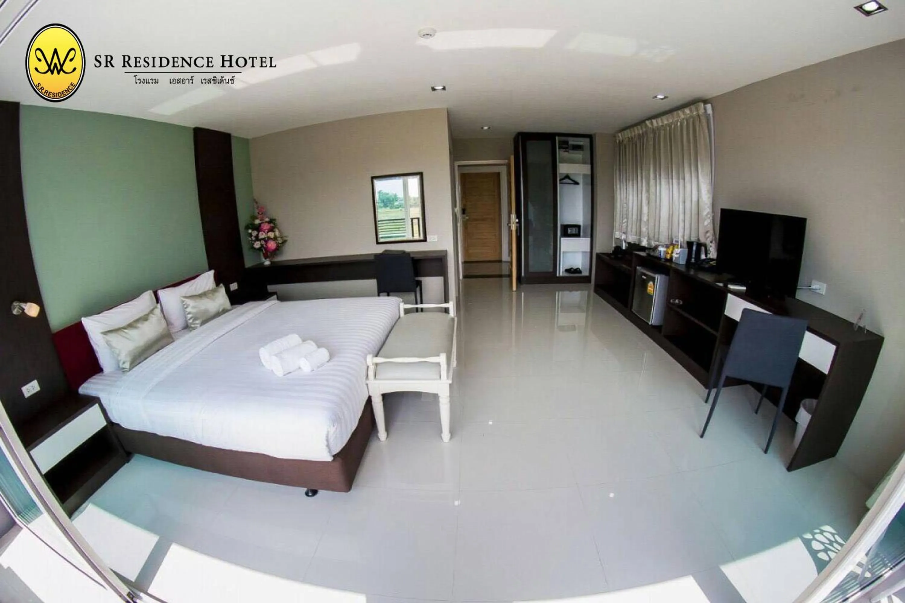 Photo of the whole room, Bed in SR Residence Hotel