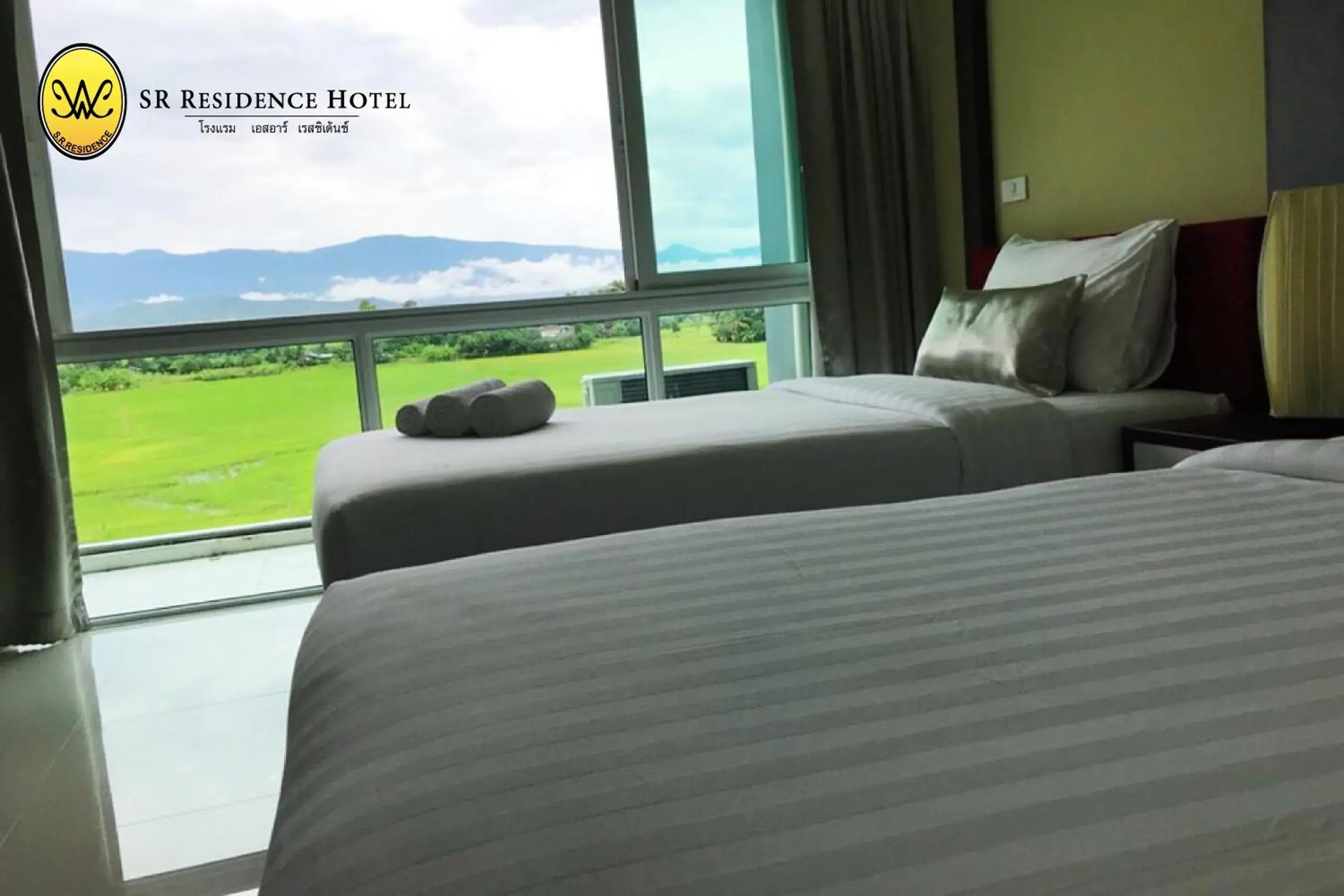 Garden view, Bed in SR Residence Hotel Garden view, Bed in SR Residence Hotel