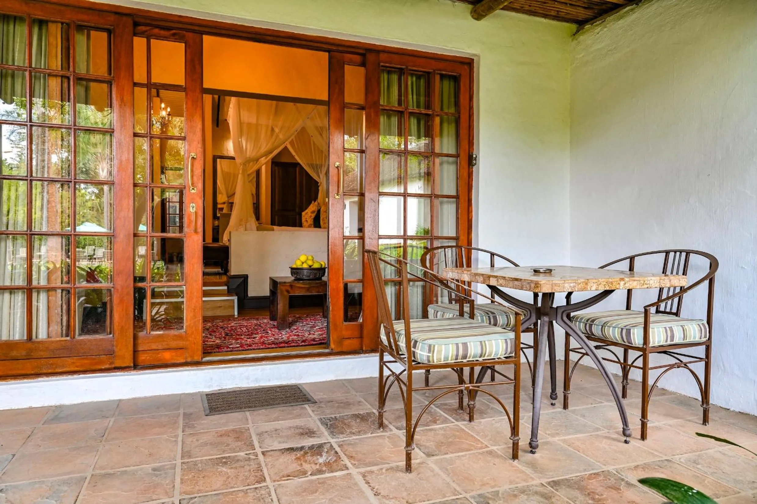 Patio in Woodall Country House and Spa