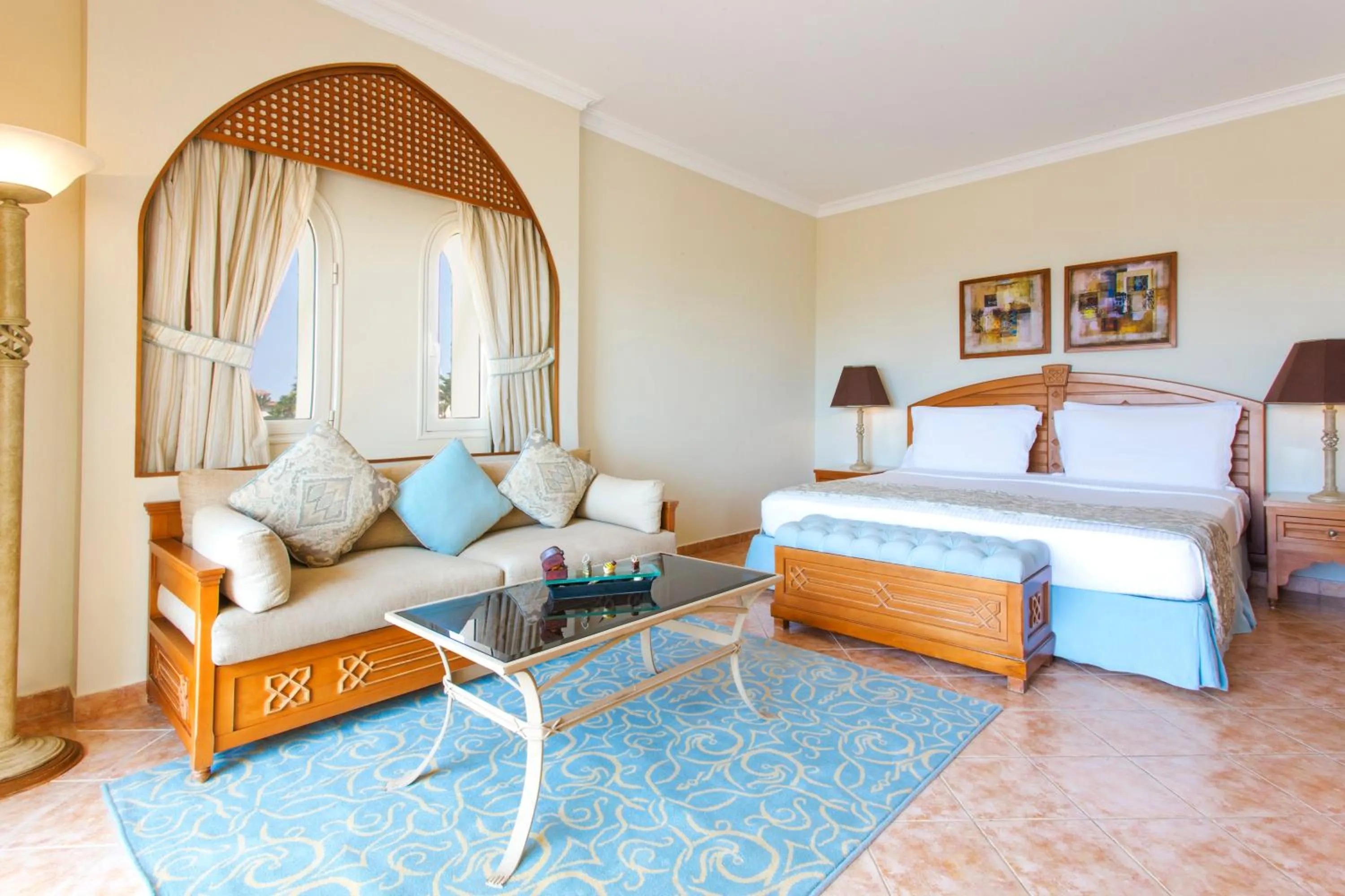 Bed in Kempinski Hotel Soma Bay