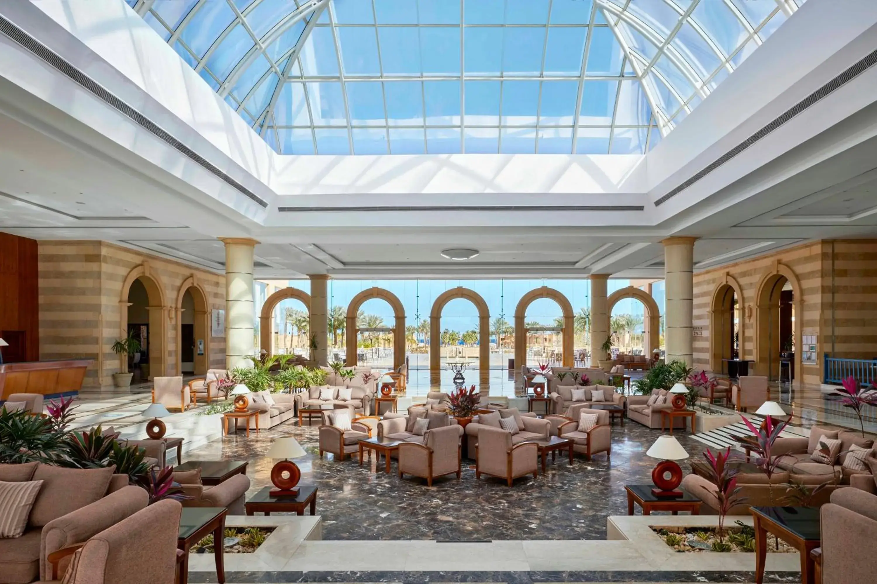 Lobby or reception in JAZ Grand Marsa Lobby or reception in JAZ Grand Marsa