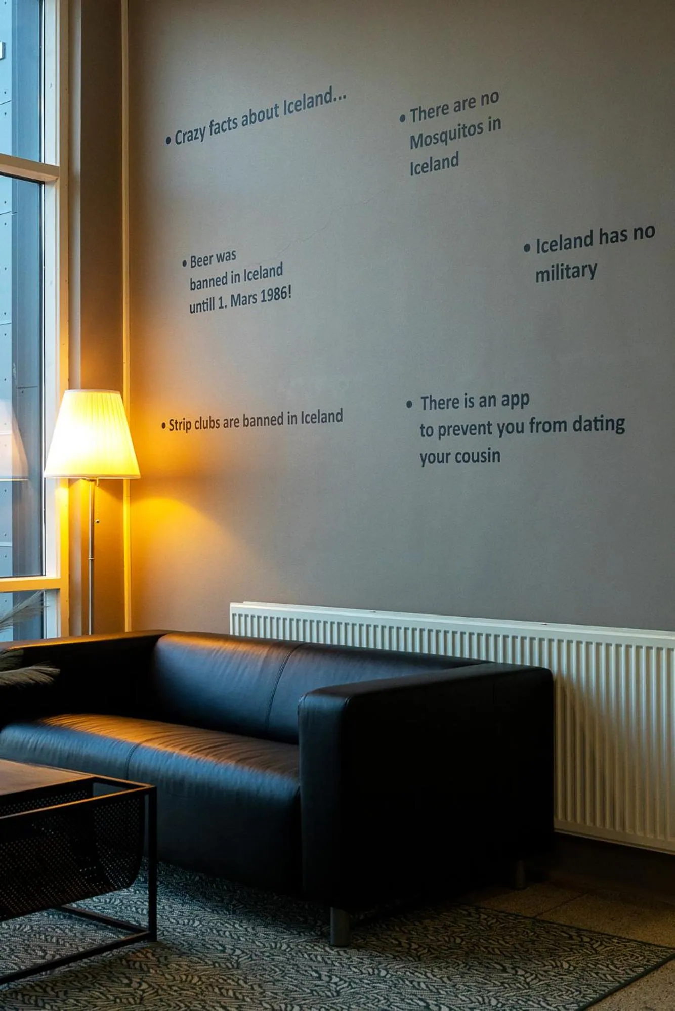 Seating area in Hotel Muli