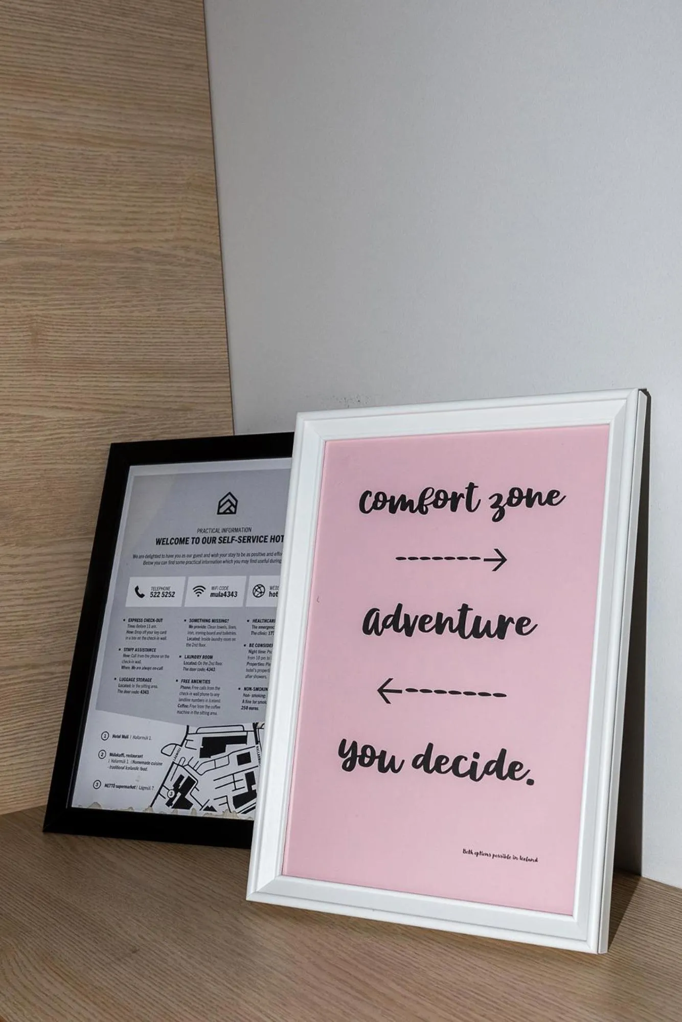 Text overlay in Hotel Muli