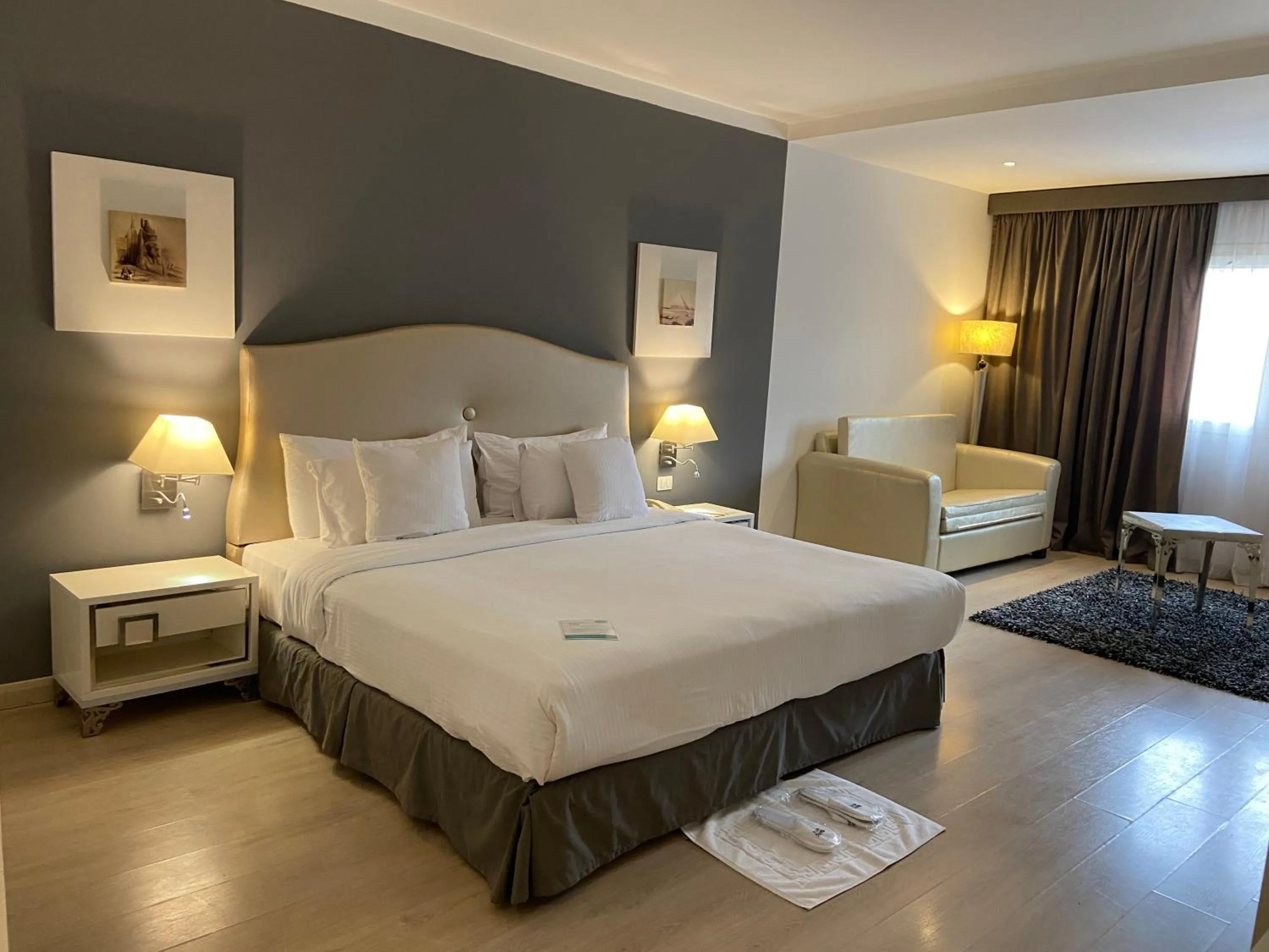 Bed in Barceló Cairo Pyramids