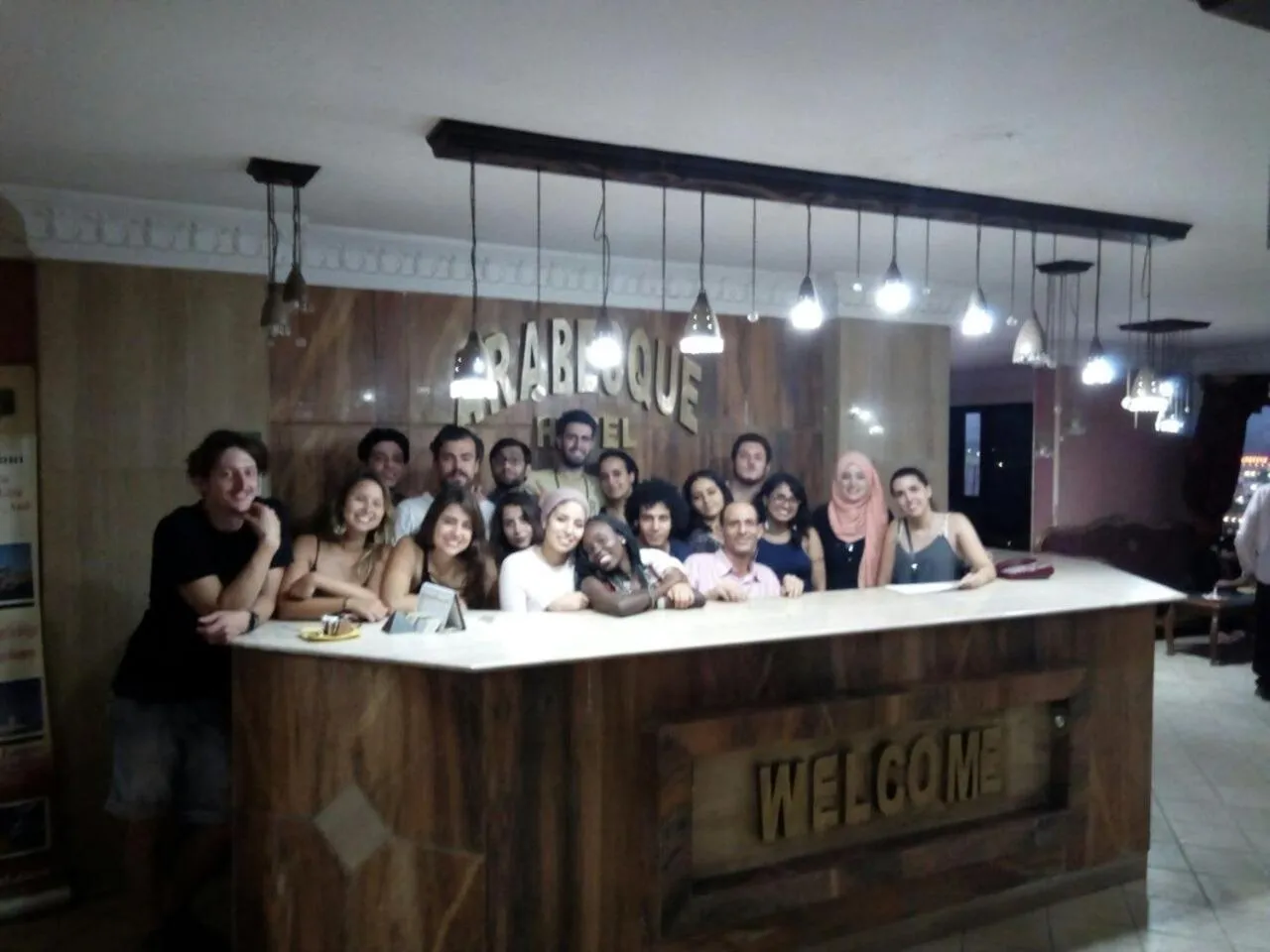 group of guests in Arabesque Hotel