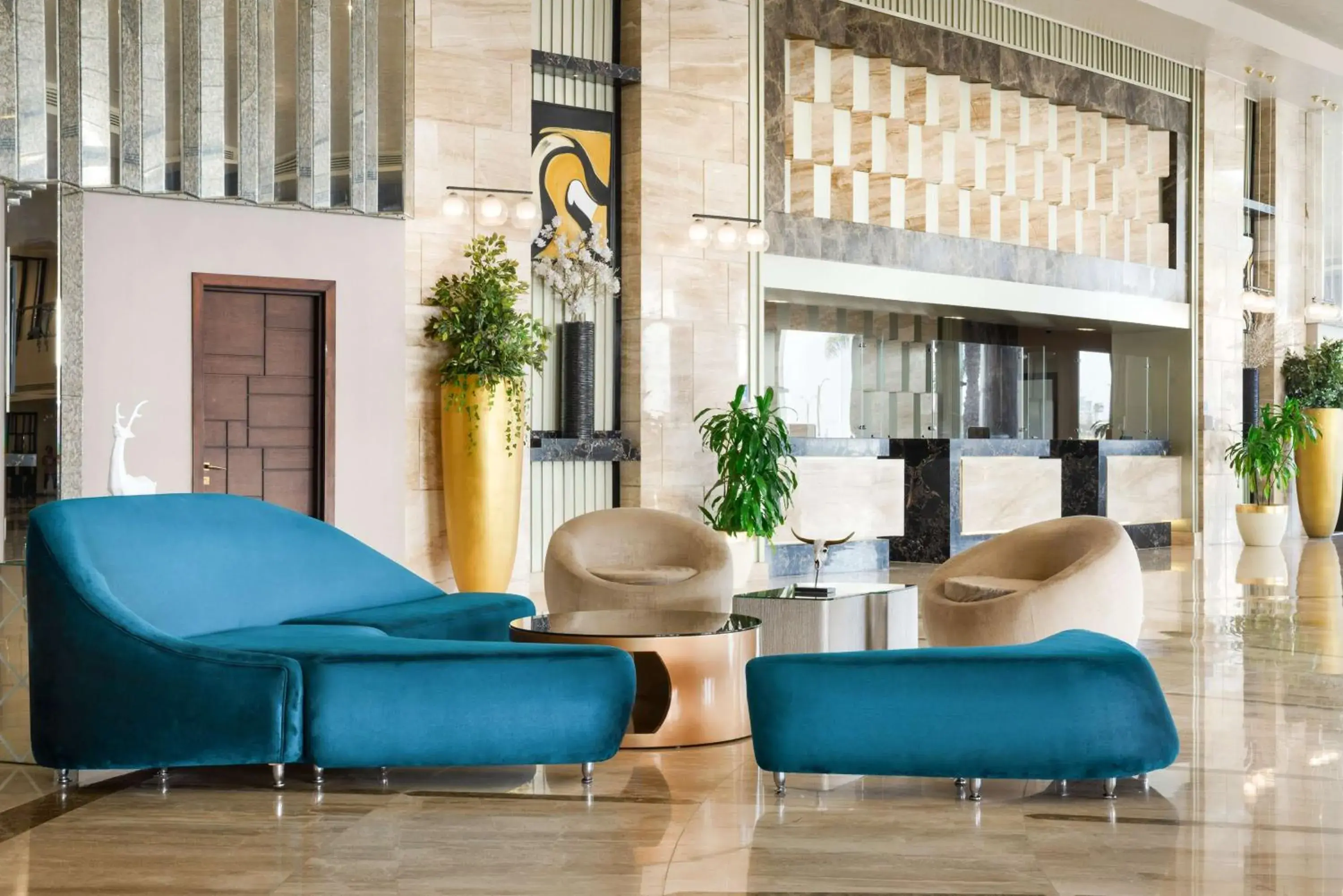 Lobby or reception in Radisson Blu Hotel & Convention Center, Alexandria Lobby or reception in Radisson Blu Hotel & Convention Center, Alexandria
